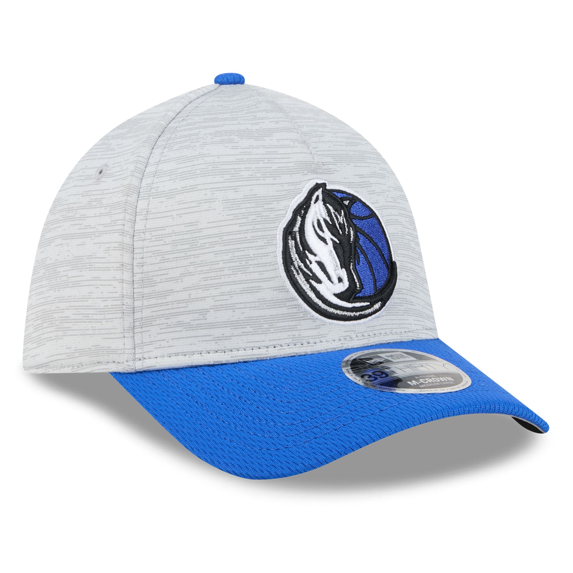 Casquette New Era grise Dallas Mavericks 39THIRTY M-Crown Tech Stretch pour homme