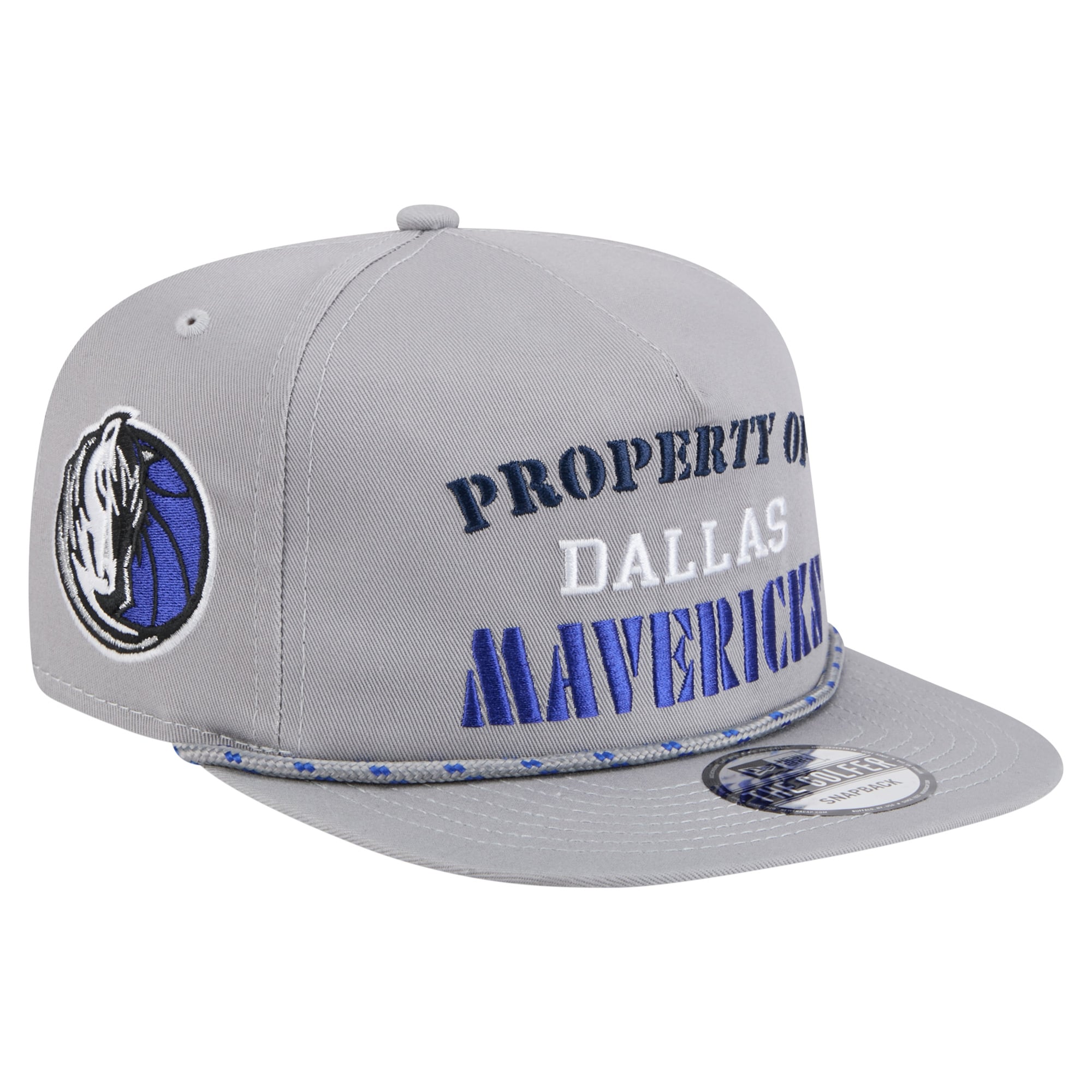 Men's Dallas Mavericks New Era Gray Throwback Property Of Golfer Snapback Hat