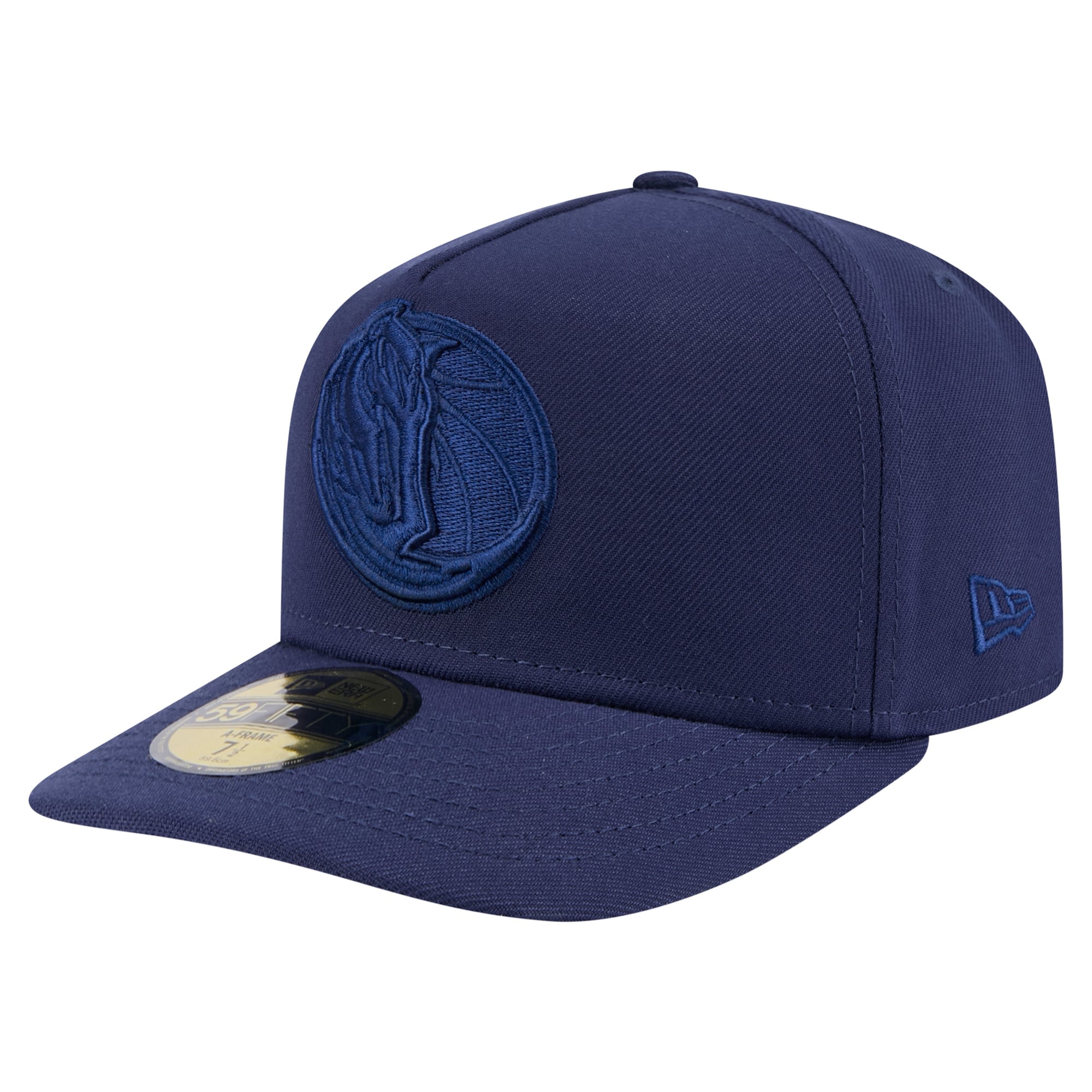 Men's Dallas Mavericks New Era Navy Colorpack A-Frame Pinch Front 59FIFTY Fitted Hat