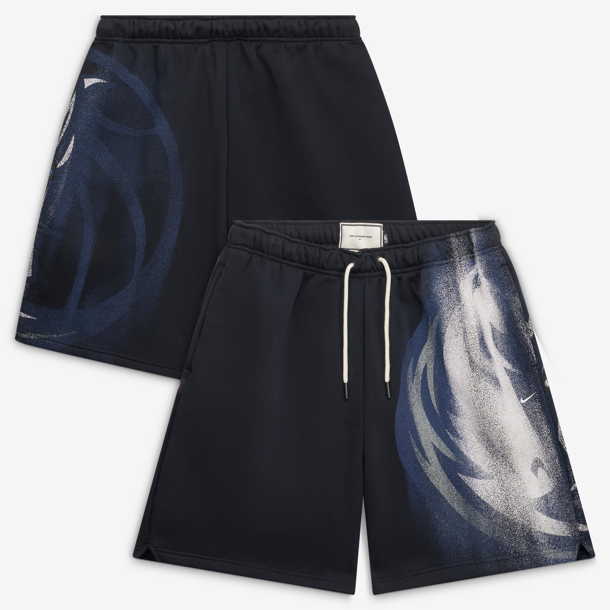 Short de sport Nike Dallas Mavericks 2026 Standard Issue pour homme, en polaire Icon, noir.