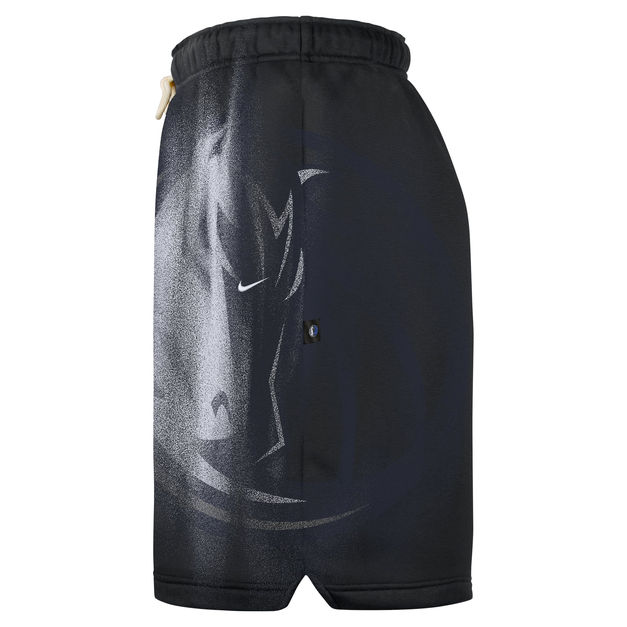 Short de sport Nike Dallas Mavericks 2026 Standard Issue pour homme, en polaire Icon, noir.