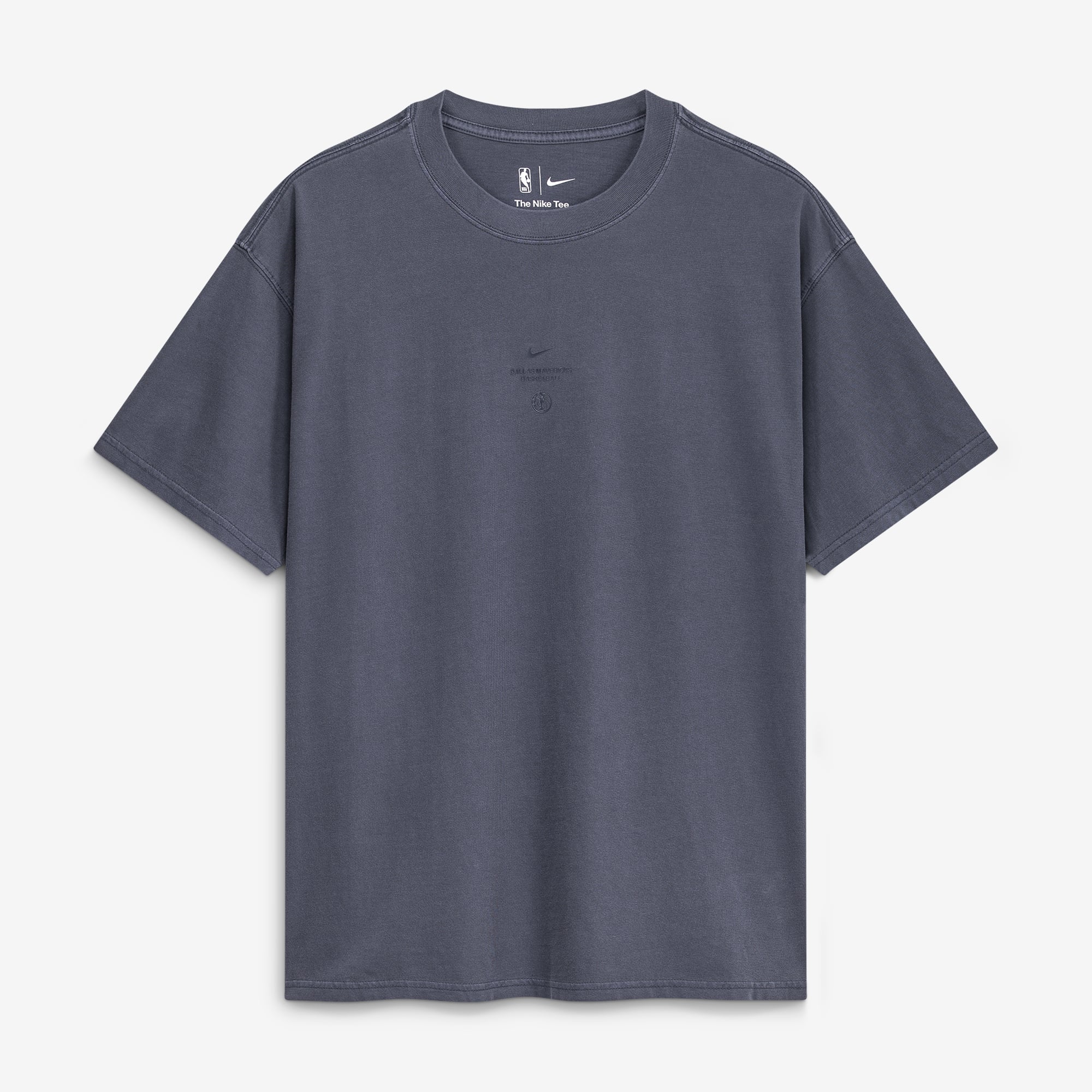 T-shirt Nike Max 90 d'avant-match, bleu marine, Dallas Mavericks 2026, édition standard.