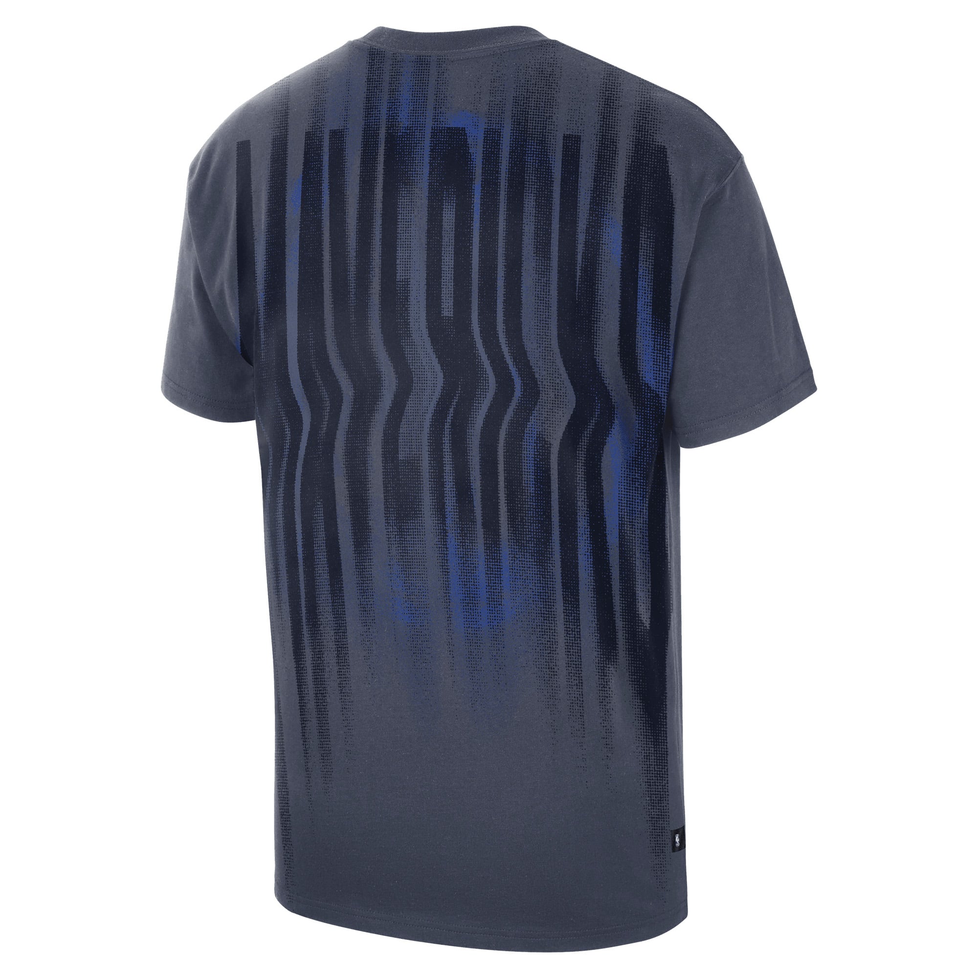 T-shirt Nike Max 90 d'avant-match, bleu marine, Dallas Mavericks 2026, édition standard.