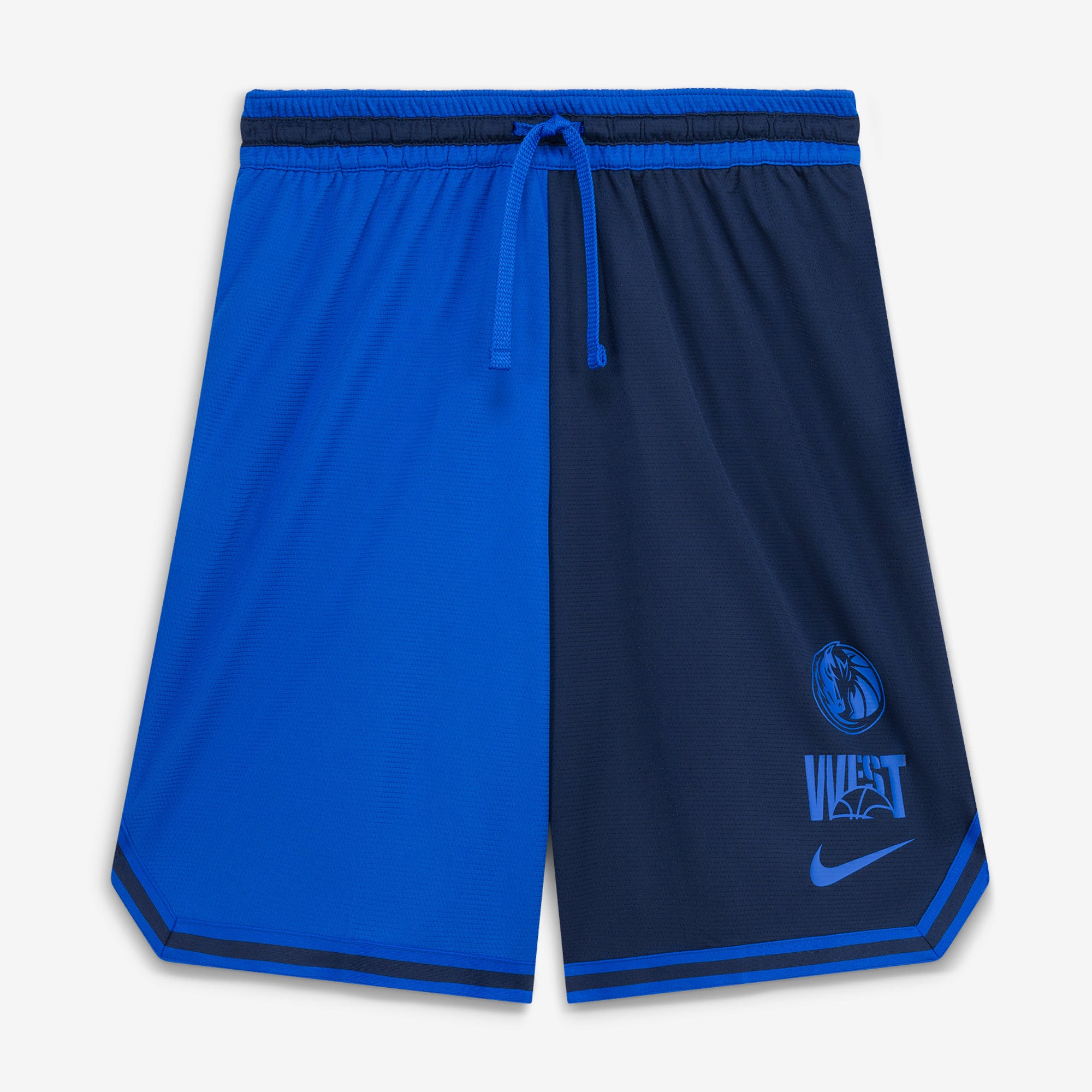 Men's Nike Navy/Blue Dallas Mavericks Courtside Versus Force Split DNA Performance Shorts