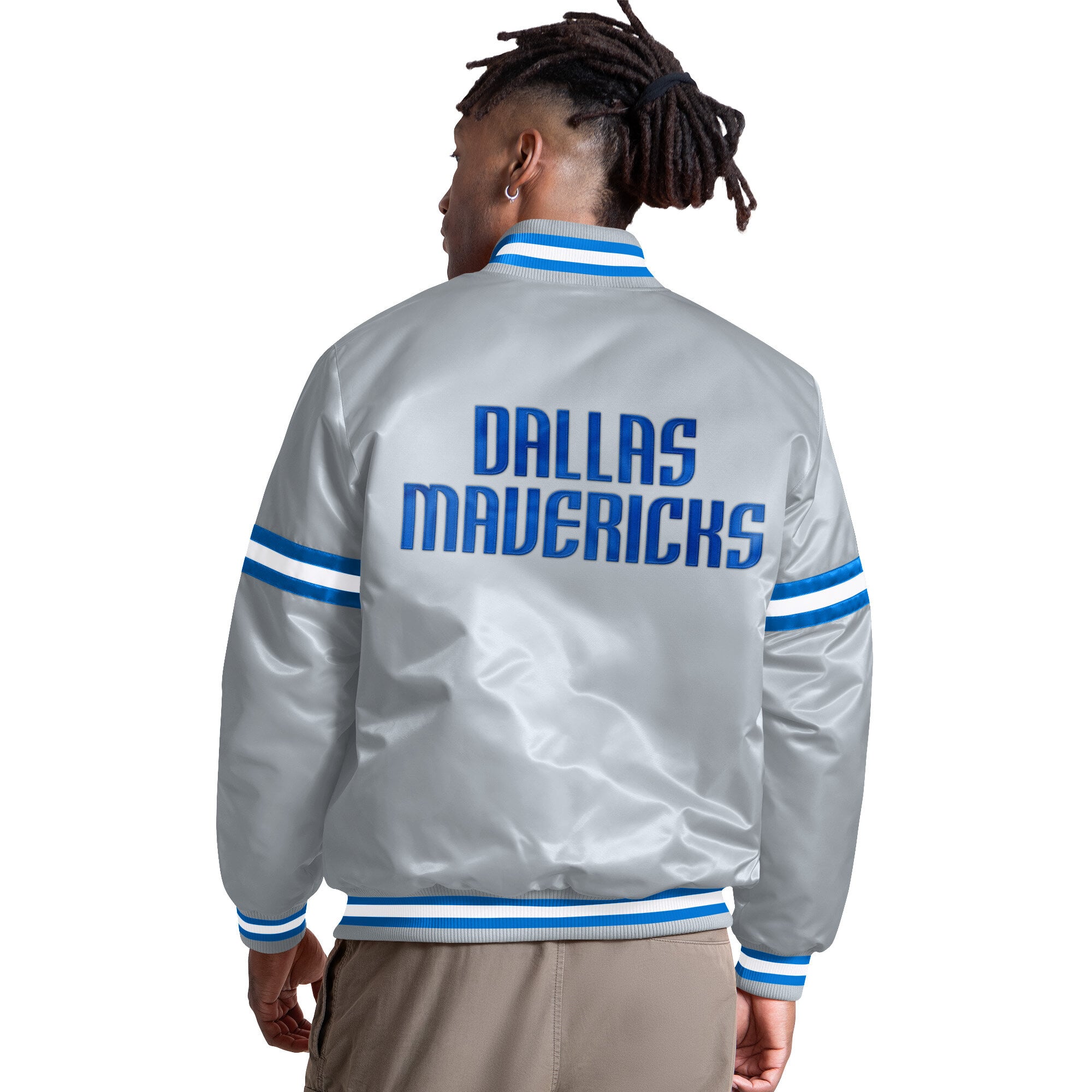 Veste universitaire Starter Silver Dallas Mavericks Courtside II pour homme