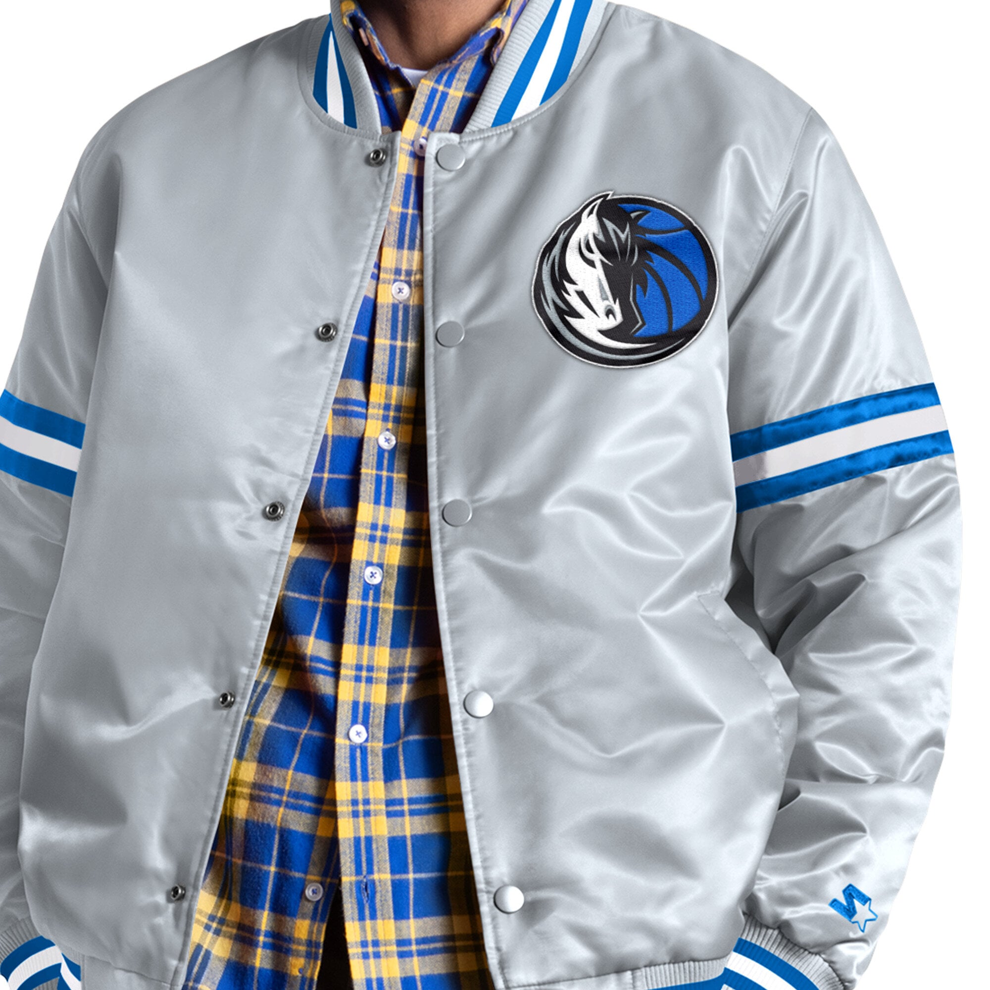 Veste universitaire Starter Silver Dallas Mavericks Courtside II pour homme