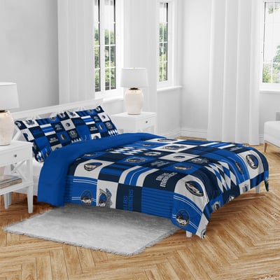 Dallas Mavericks Pegasus Patchwork Plaid Three-Piece Full/Queen Bed in a Bag Set