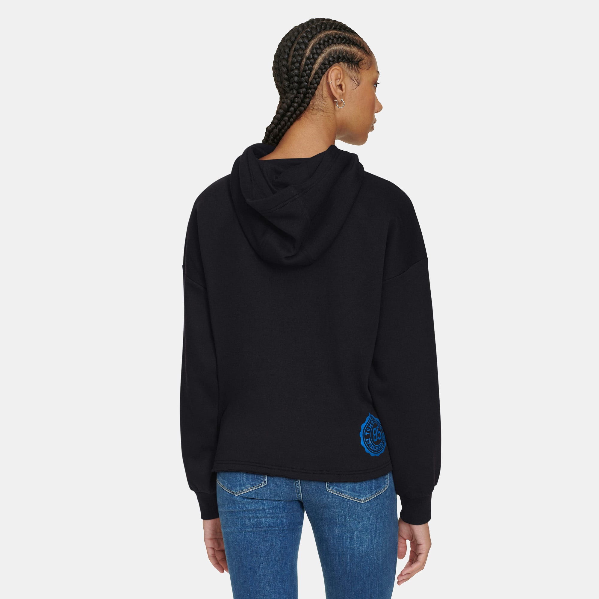 Sweat à capuche court Stella Dallas Mavericks noir Tommy Jeans pour femme