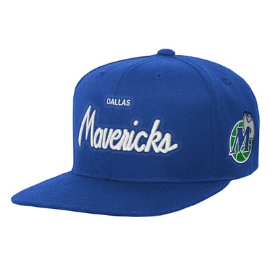Dallas Mavericks Mitchell & Ness Youth Head Coach Flat Brim Snapback Hat - Navy
