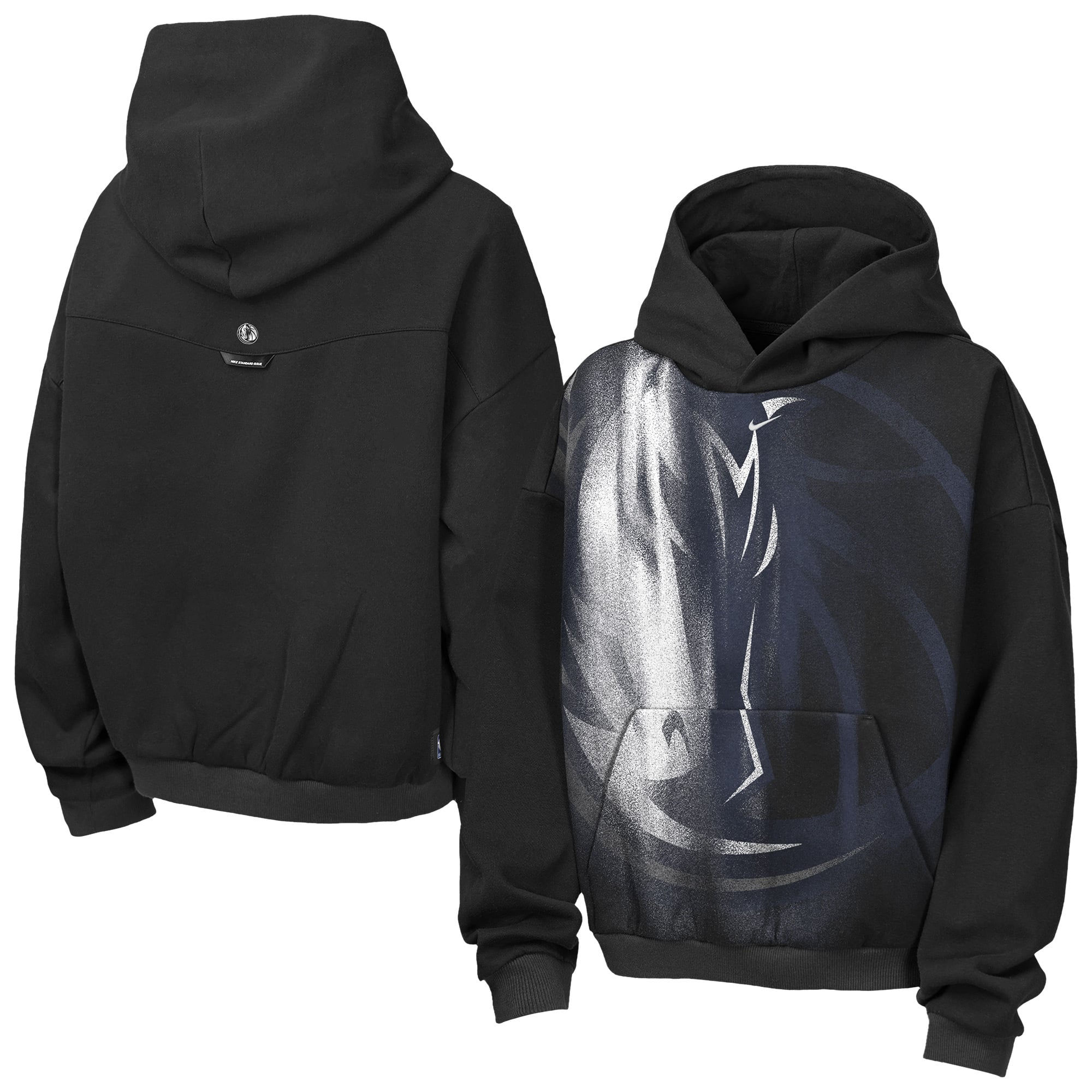 Sweat à capuche Nike Dallas Mavericks 2026 Standard Issue Practice Icon Fleece pour enfant, noir