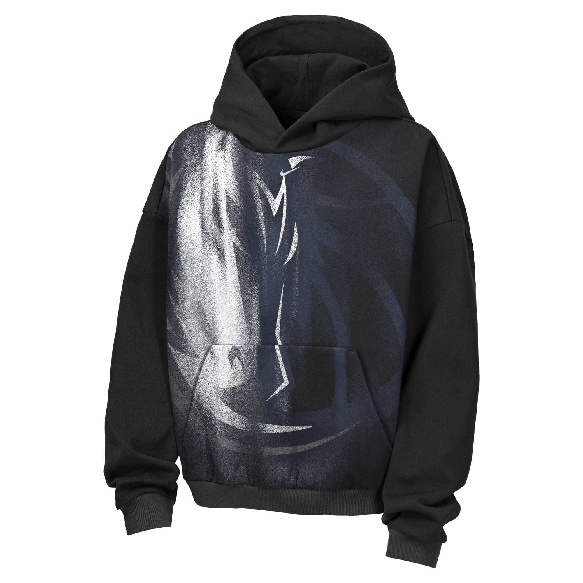 Sweat à capuche Nike Dallas Mavericks 2026 Standard Issue Practice Icon Fleece pour enfant, noir
