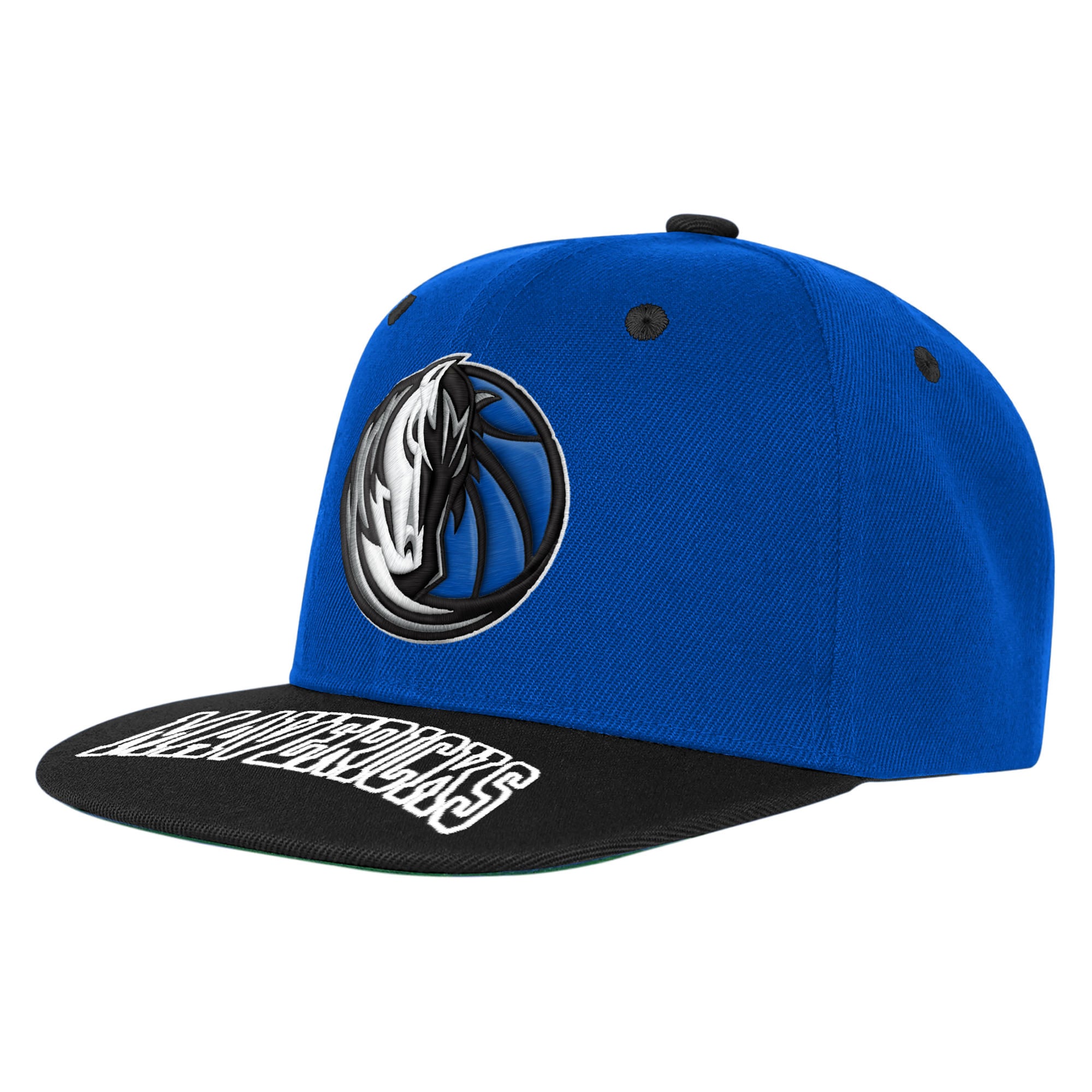 Youth Dallas Mavericks Outerstuff Blue/Black Two-Tone Snapback Hat