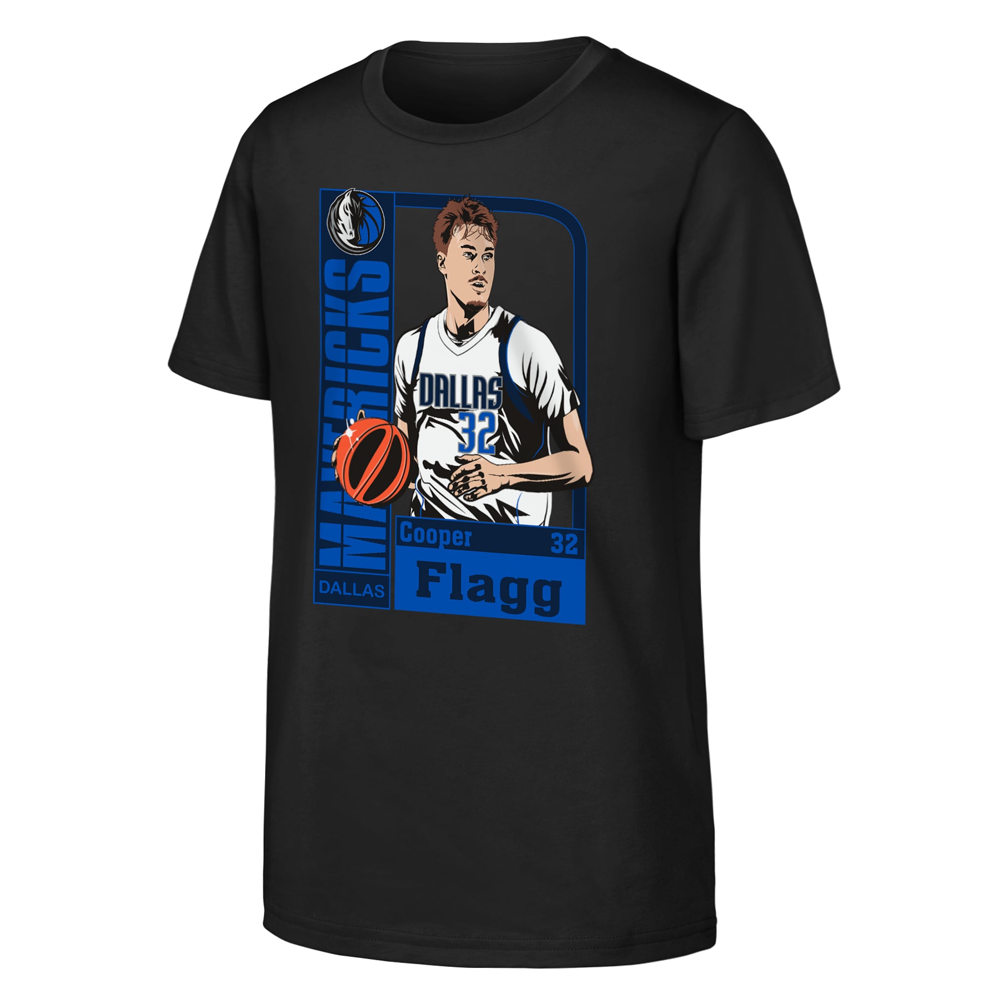 T-shirt Youth Outerstuff Cooper Flagg Black Dallas Mavericks Calling Card