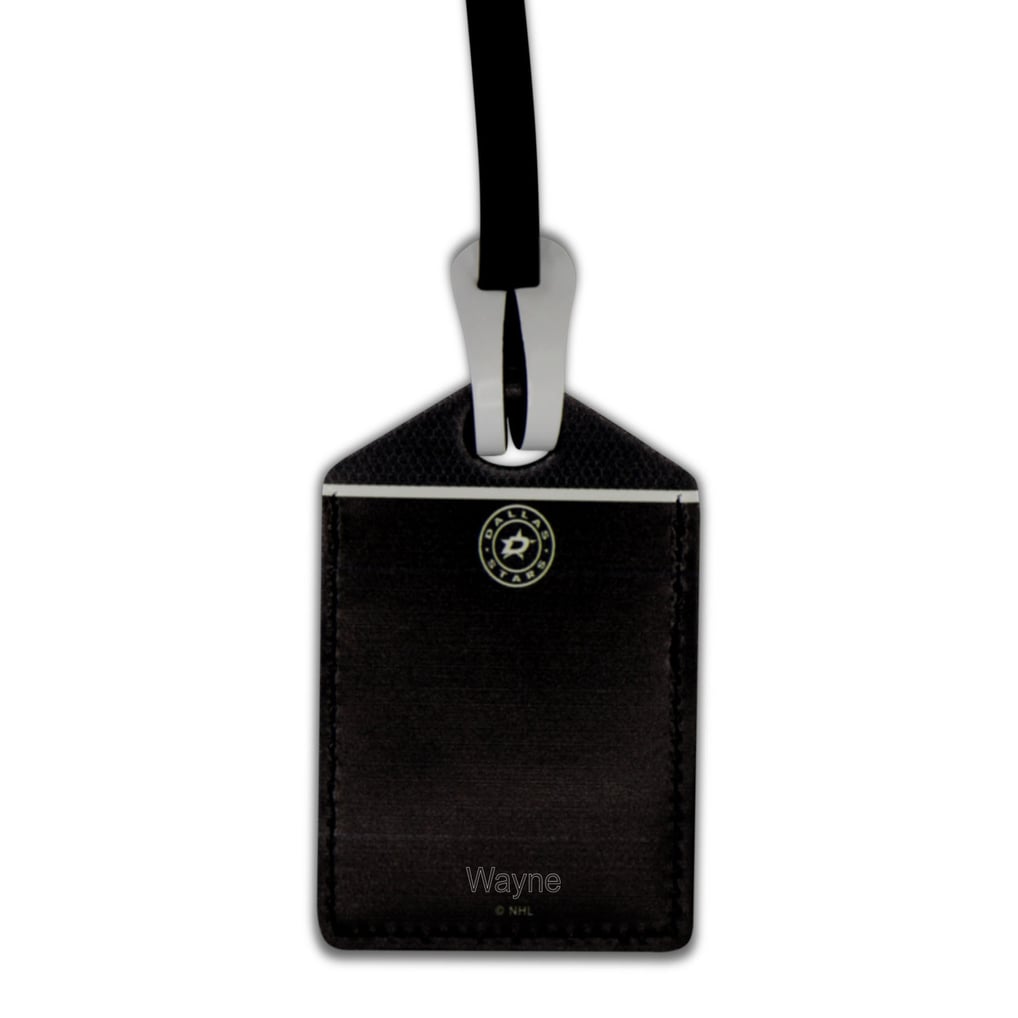 Dallas Stars Black Personalized Leather Luggage Tag