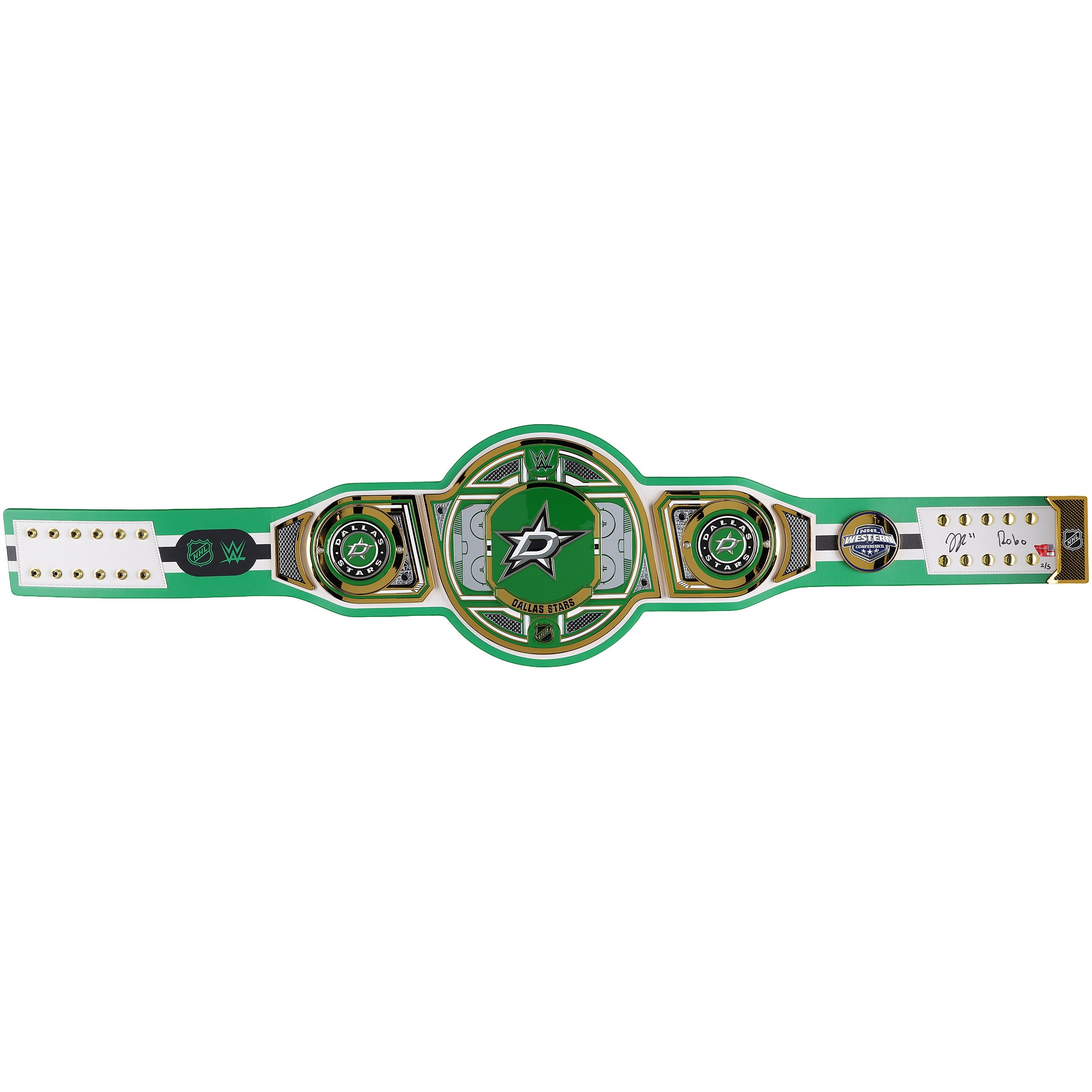 Jason Robertson Dallas Stars Autographed WWE Legacy Title Belt with "Robo" Inscription - Limited Edition of 5