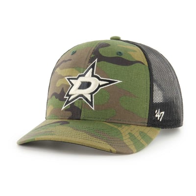 Dallas Stars '47 Trucker Adjustable Hat - Camo/Black