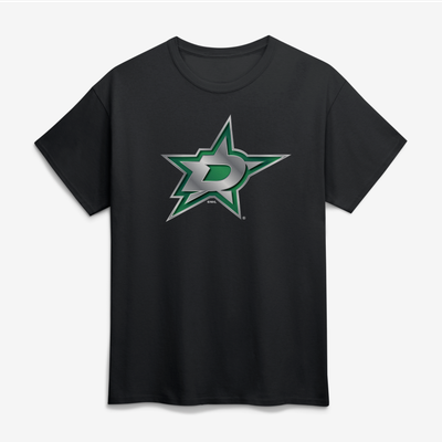 Dallas Stars Big & Tall Metallic Mascot T-Shirt - Black