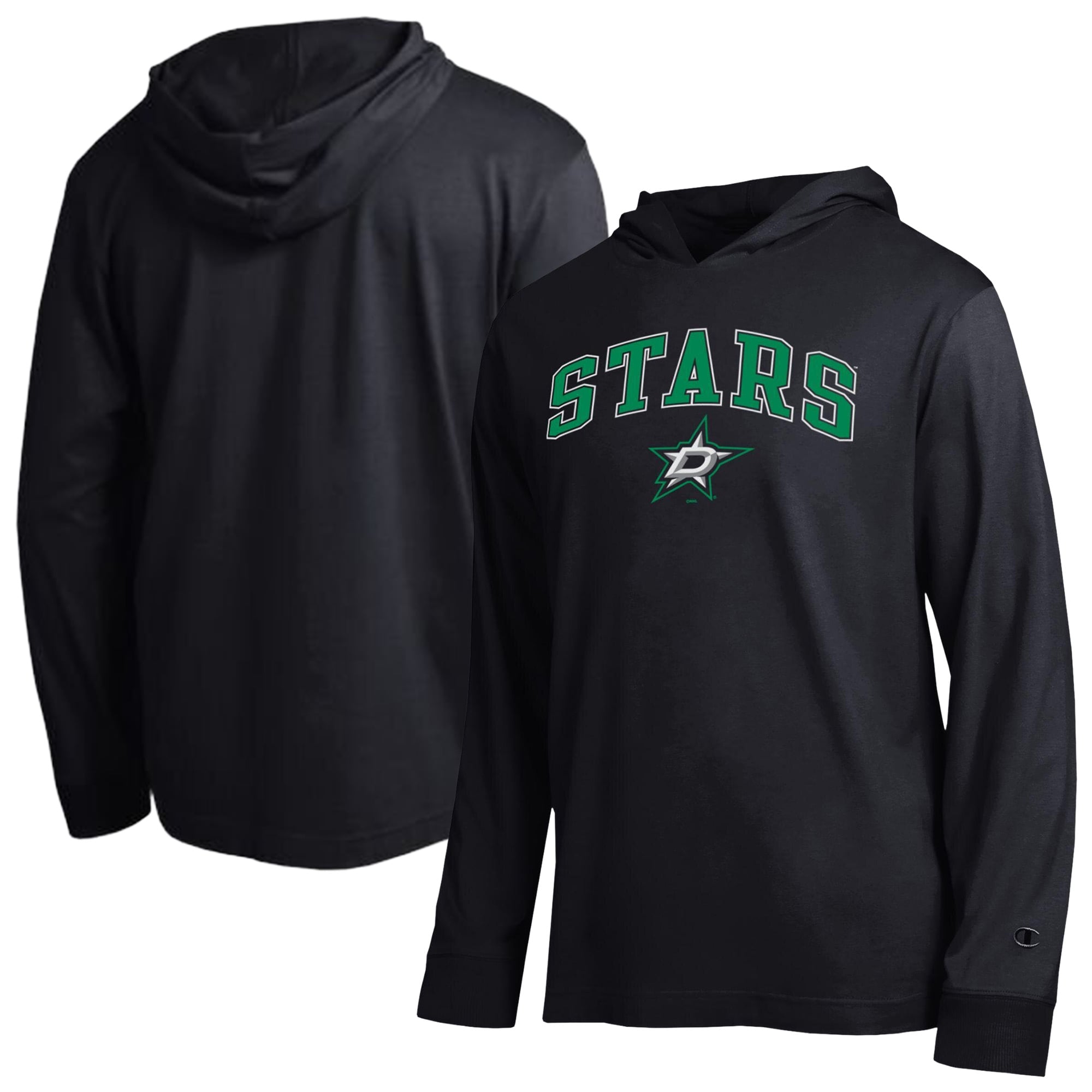 T-shirt à manches longues et capuche léger Champion noir Dallas Stars All-Star pour homme