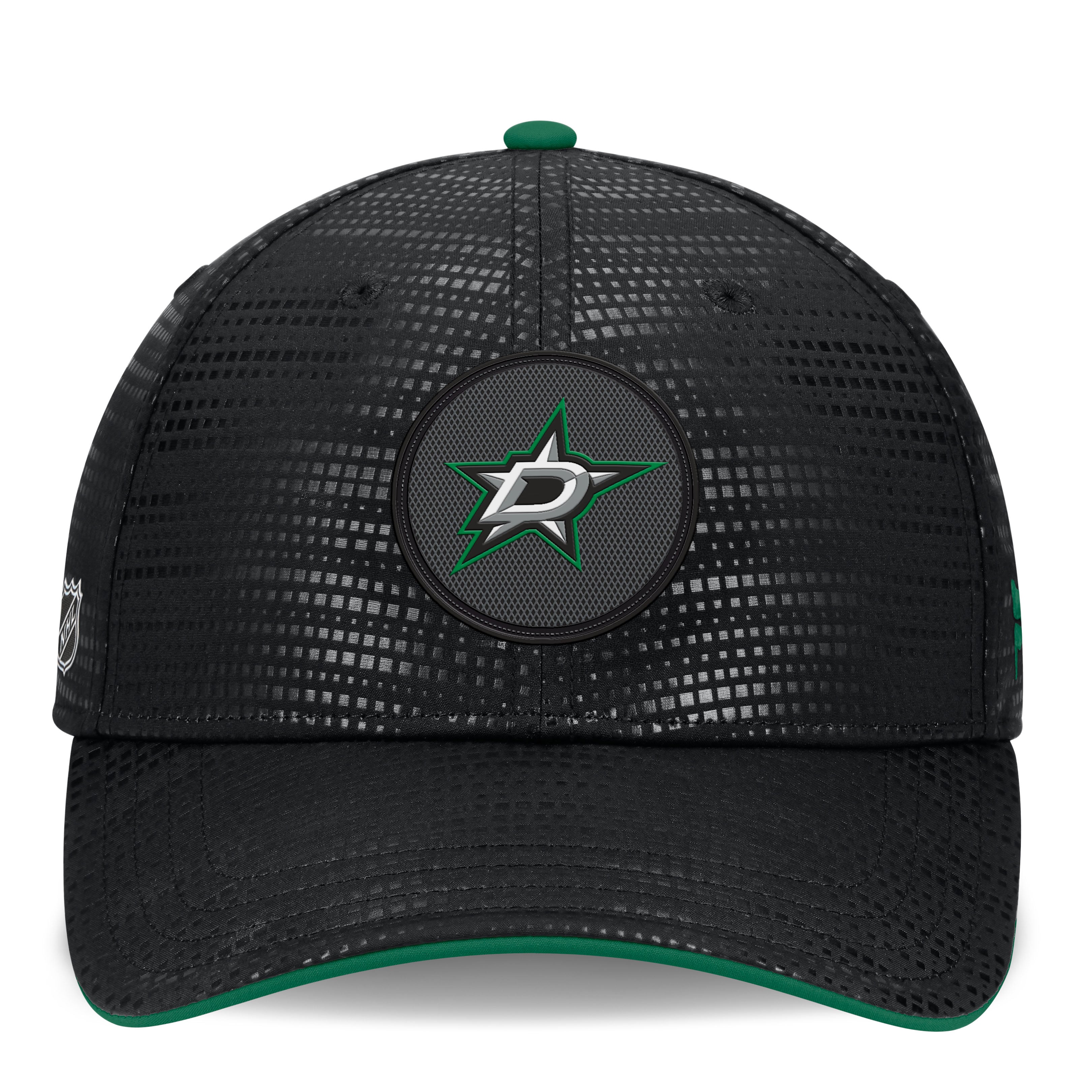 Men's Fanatics Black Dallas Stars Authentic Pro Rink Debossed Stretch Fit Hat