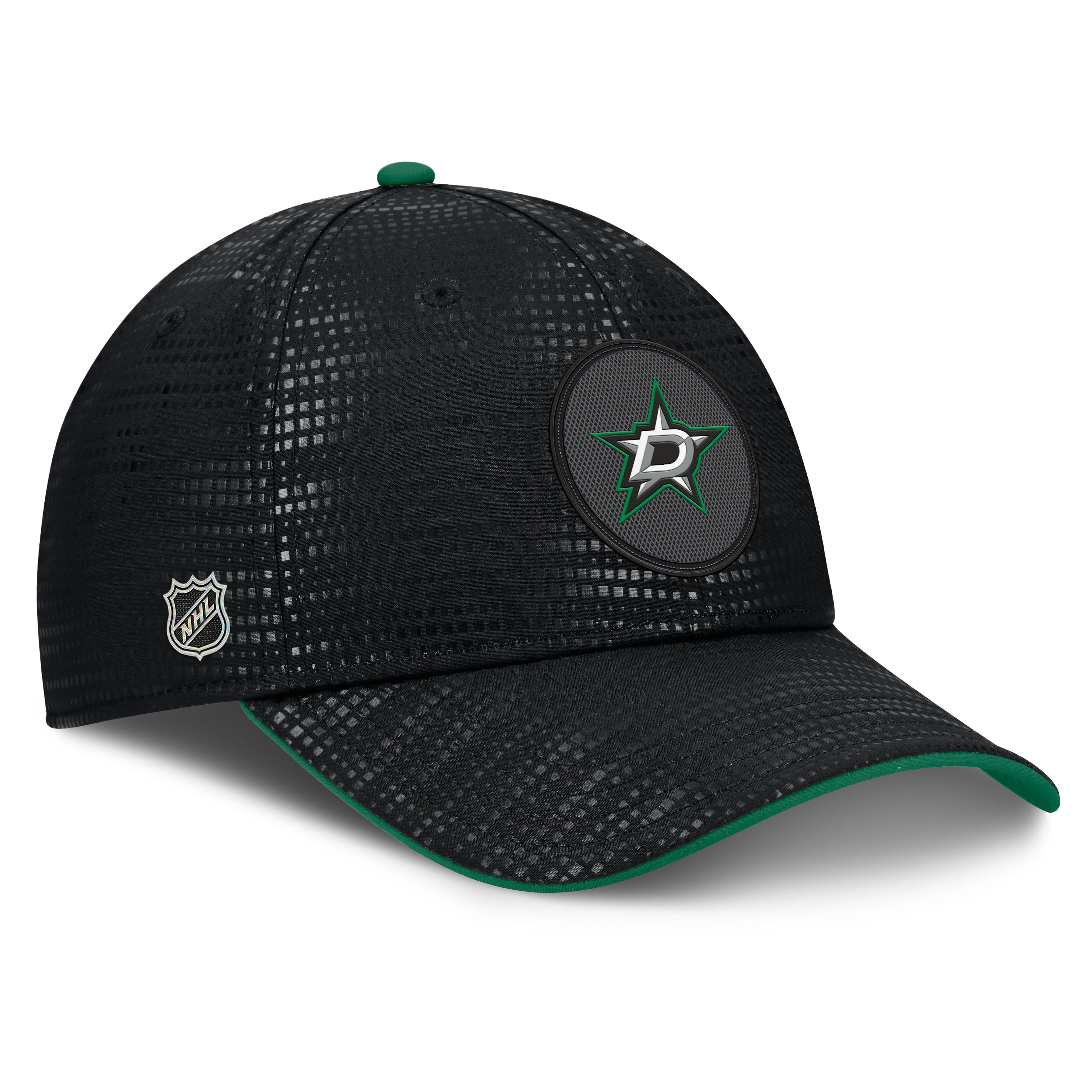 Men's Fanatics Black Dallas Stars Authentic Pro Rink Debossed Stretch Fit Hat