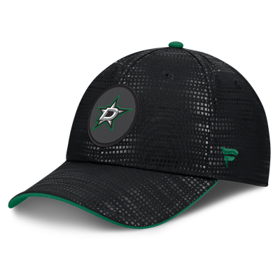Men's Dallas Stars Fanatics Black Authentic Pro Rink Debossed Stretch Fit Hat