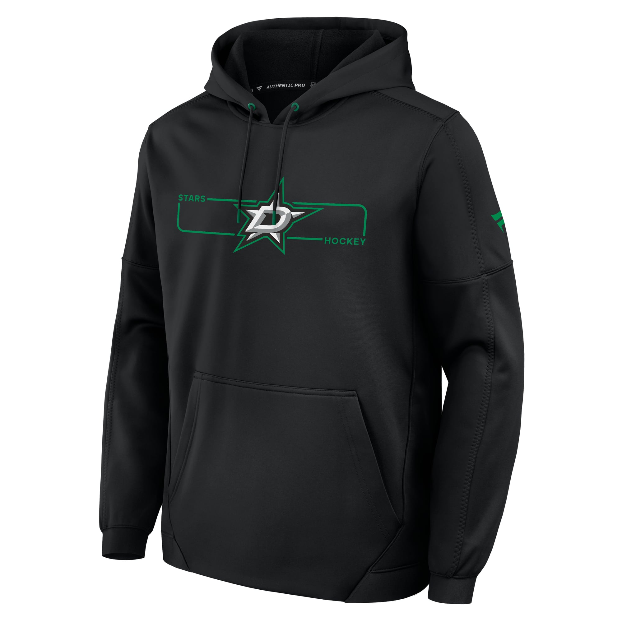 Men's Fanatics Black Dallas Stars Authentic Pro Rink Fleece Pullover Hoodie