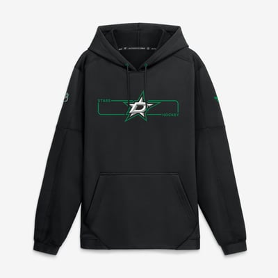 Men's Dallas Stars Fanatics Black Authentic Pro Rink Fleece Pullover Hoodie