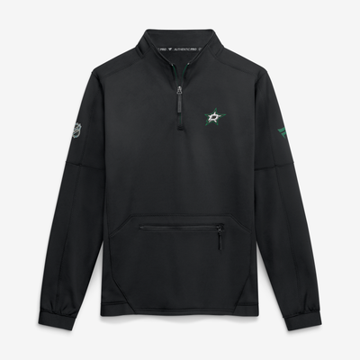 Men's Dallas Stars Fanatics Black Authentic Pro Rink Fleece Quarter-Zip Pullover