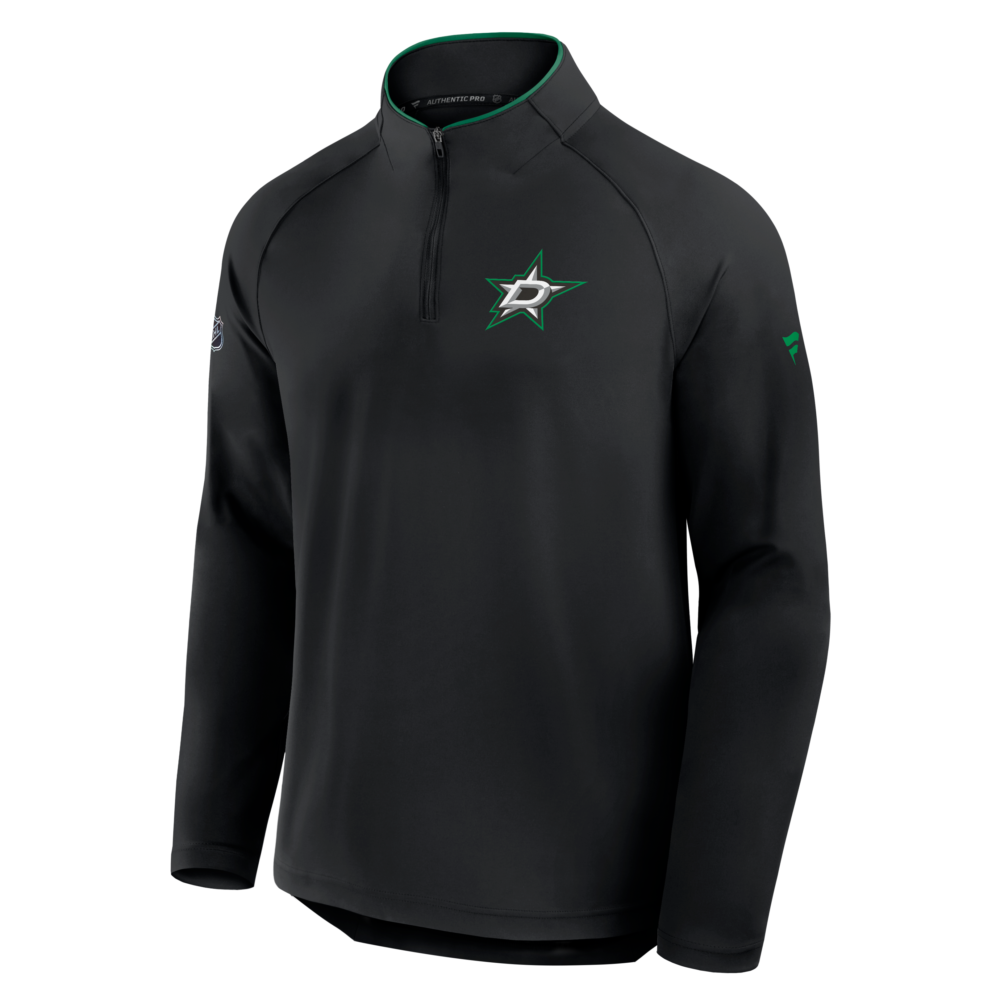 Men's Fanatics Black Dallas Stars Authentic Pro Rink Lightweight Quarter-Zip Pullover