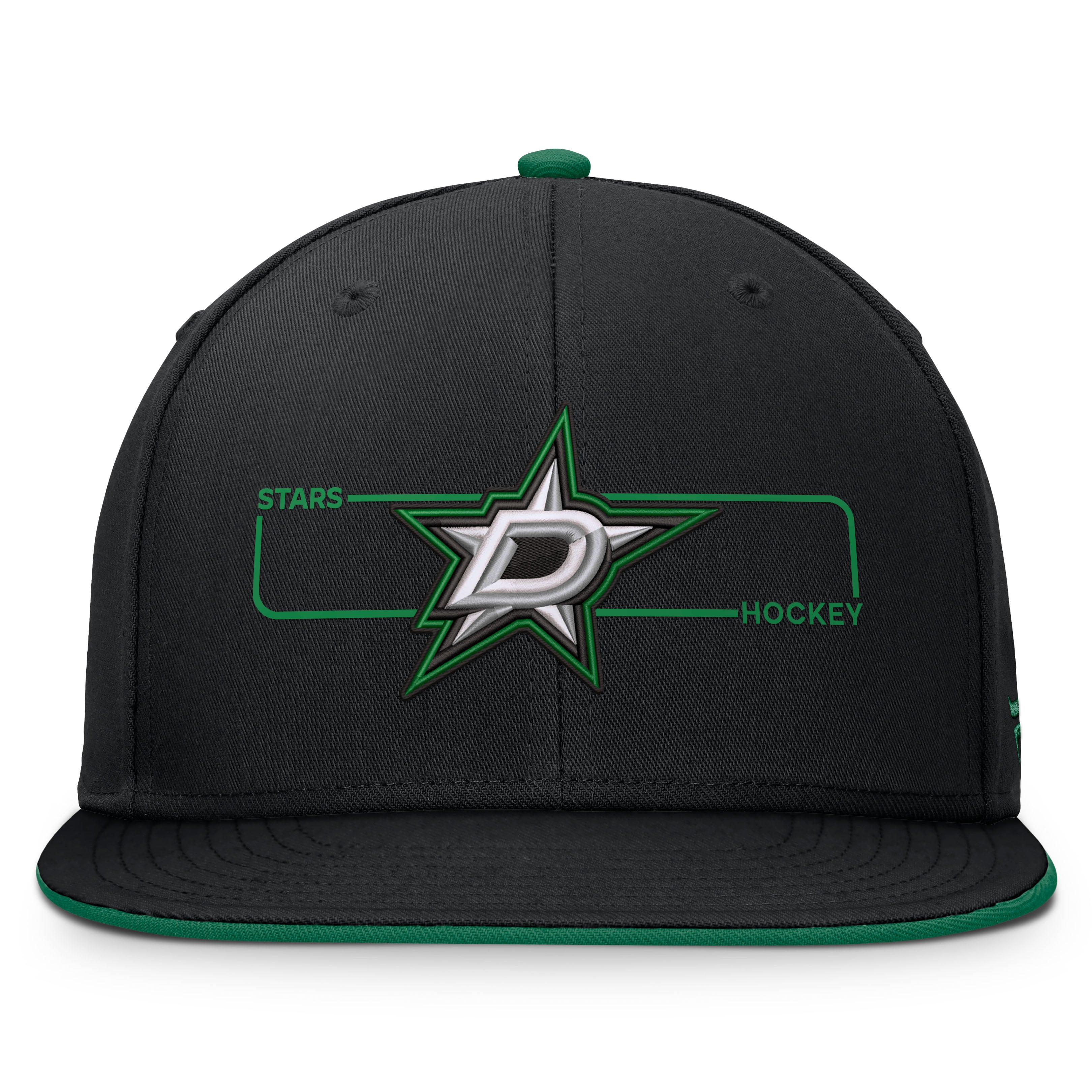 Men's Fanatics Black Dallas Stars Authentic Pro Rink Snapback Hat