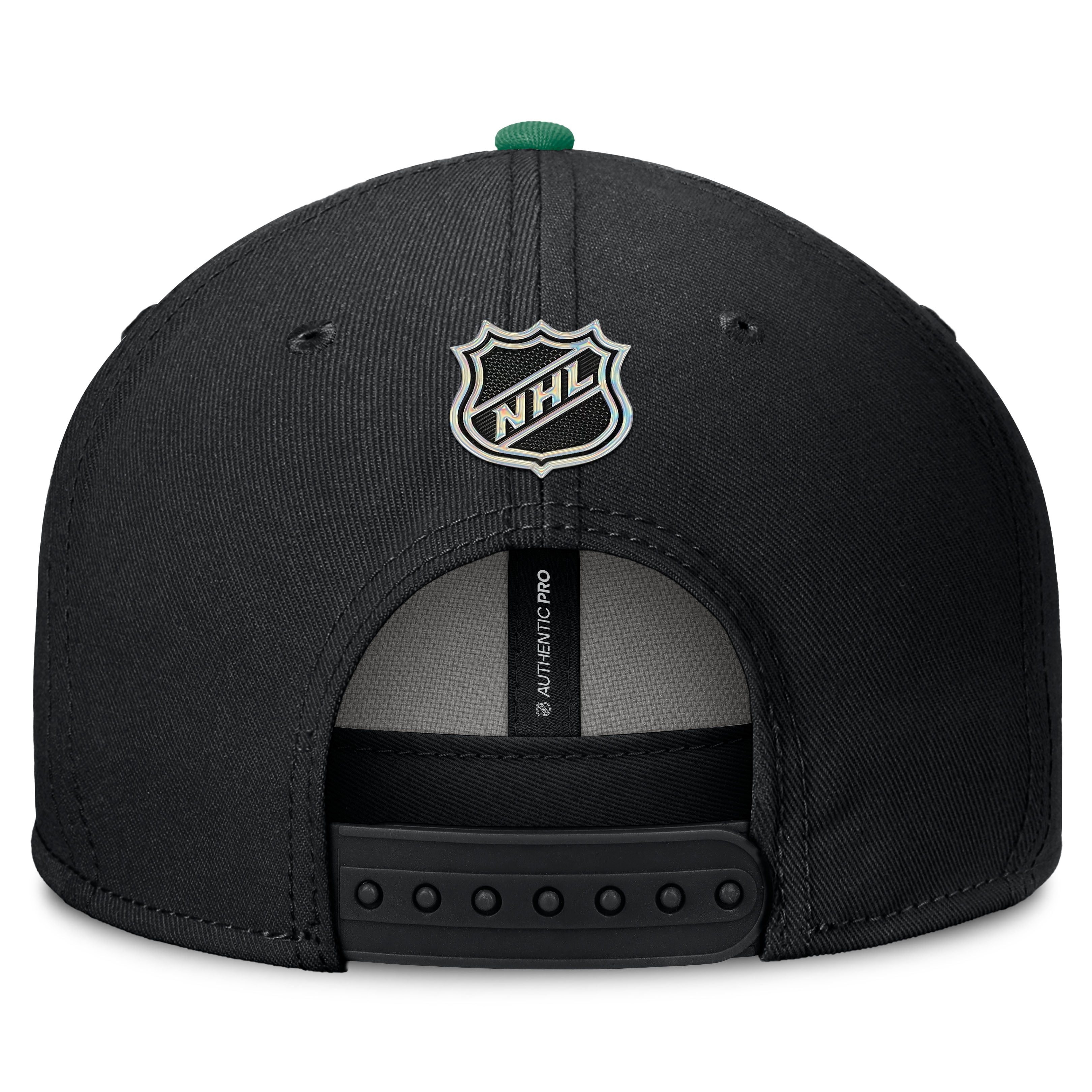 Men's Fanatics Black Dallas Stars Authentic Pro Rink Snapback Hat
