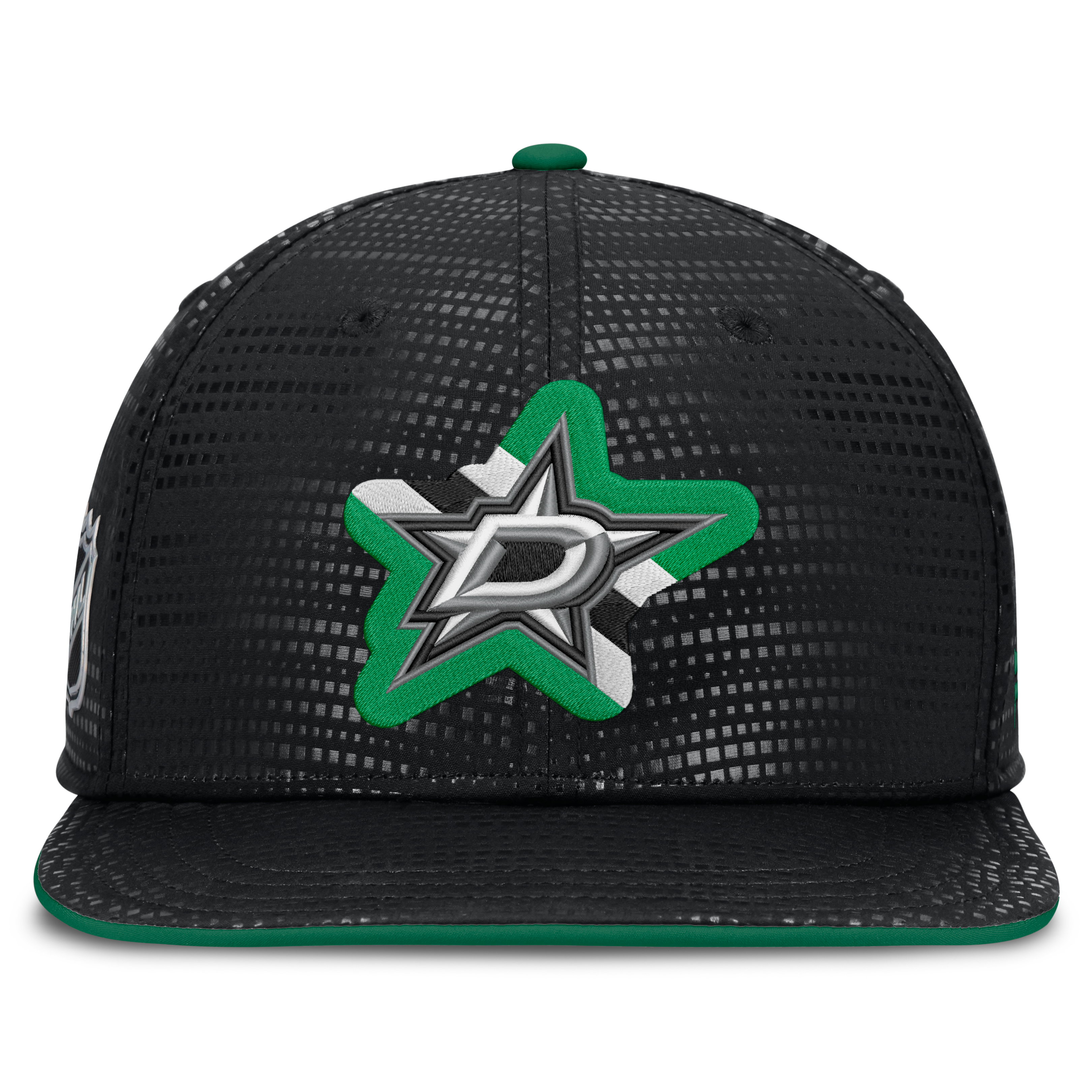 Men's Fanatics Black Dallas Stars Authentic Pro Rink Square Visor Snapback Hat