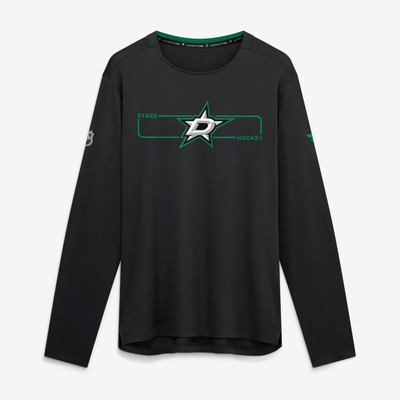 Men's Dallas Stars Fanatics Black Authentic Pro Rink Tech Long Sleeve T-Shirt