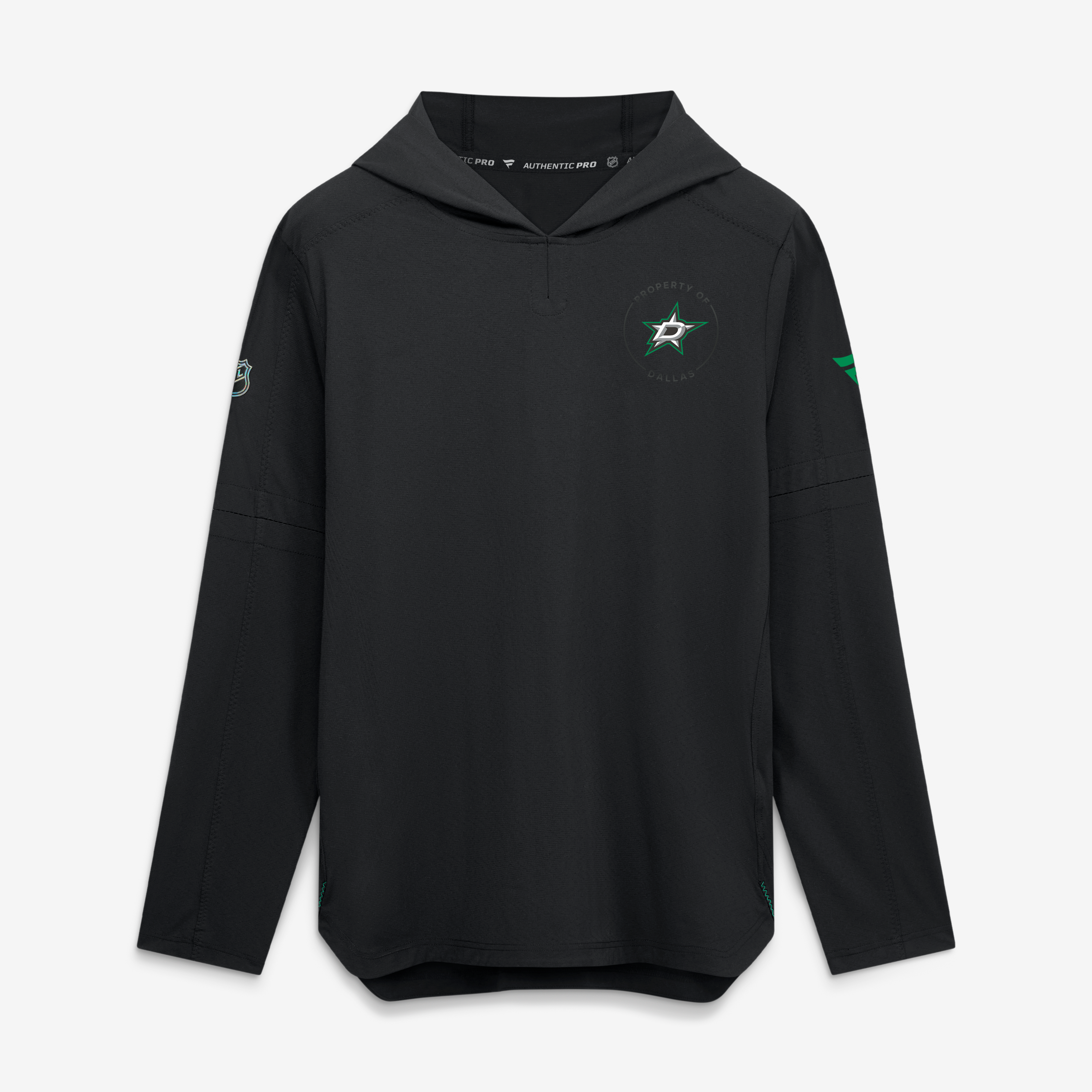 Sweat à capuche léger Fanatics noir authentique Dallas Stars Pro Train pour homme