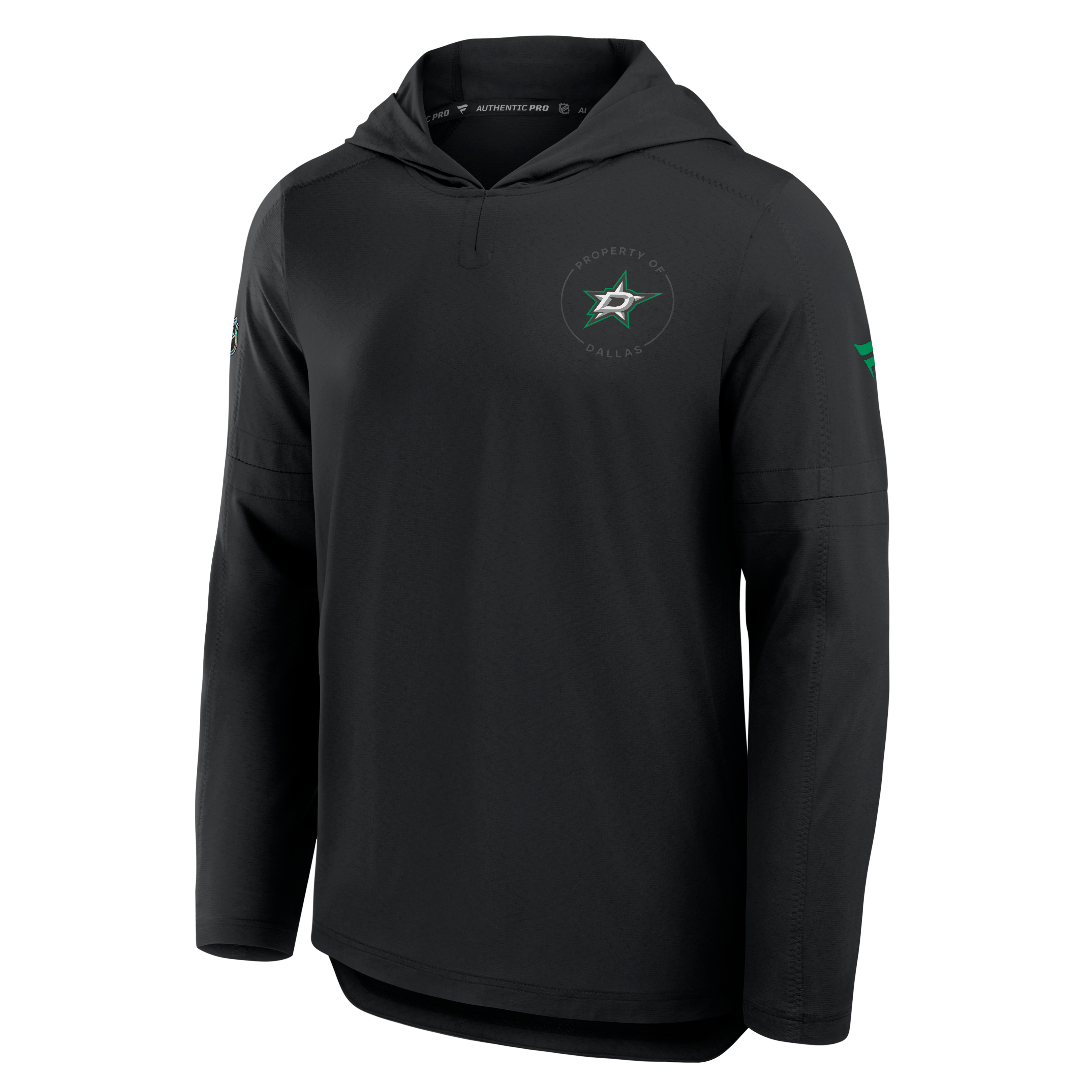 Sweat à capuche léger Fanatics noir authentique Dallas Stars Pro Train pour homme