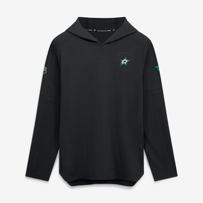 Men's Dallas Stars Fanatics Black Authentic Pro Train Lightweight Hoodie
