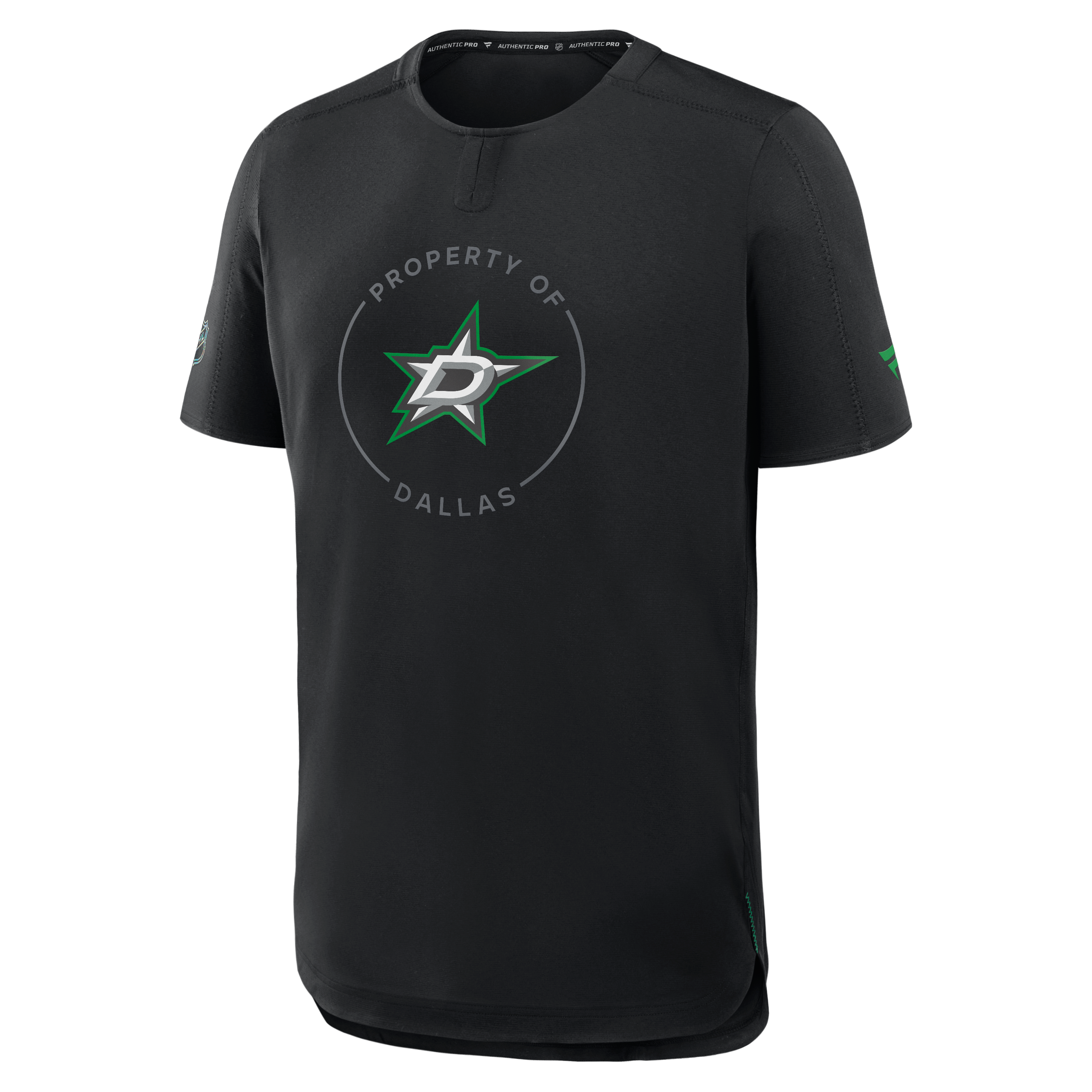 Men's Fanatics Black Dallas Stars Authentic Pro Train Performance T-Shirt