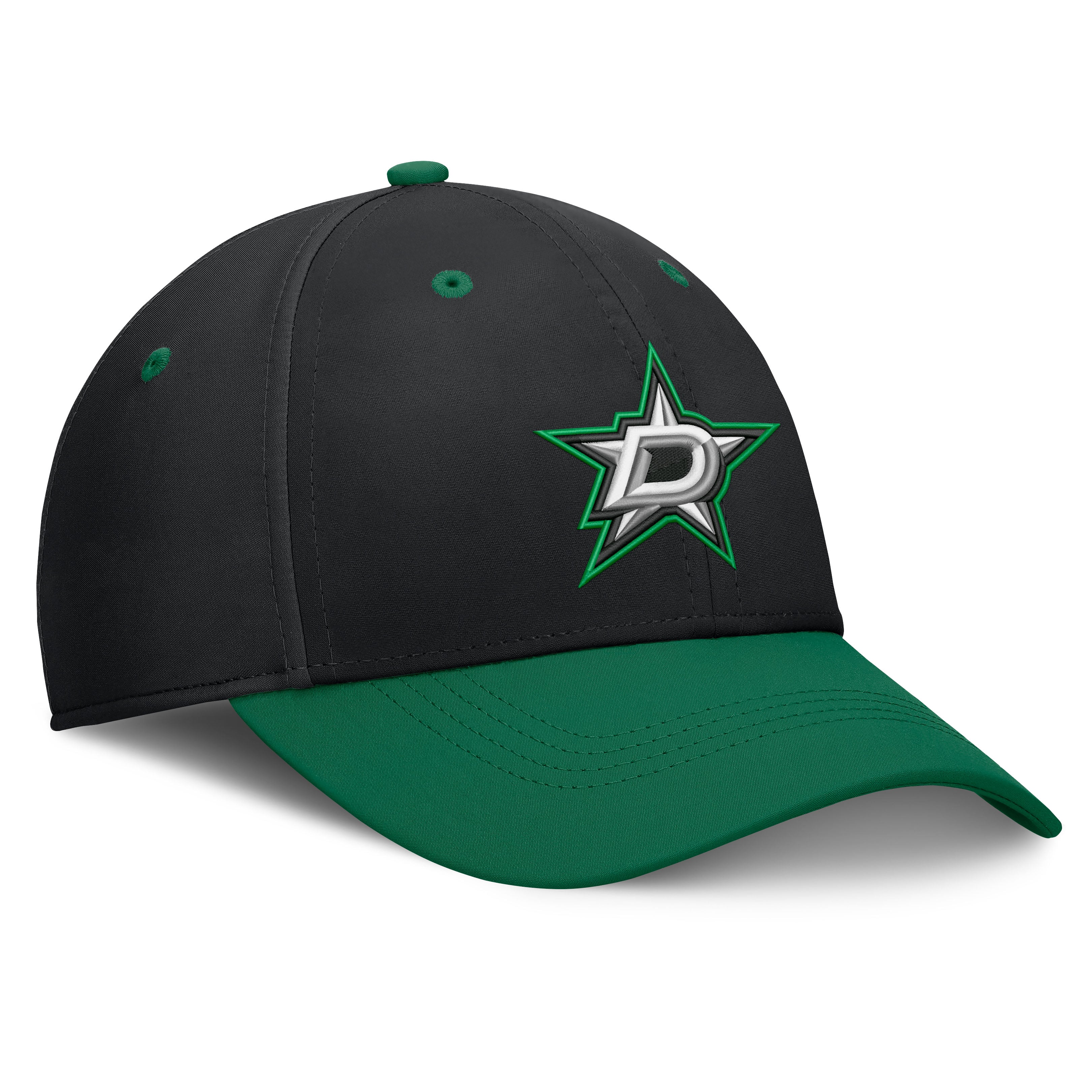 Men's Fanatics Black/Green Dallas Stars Authentic Pro Rink Stretch Hat