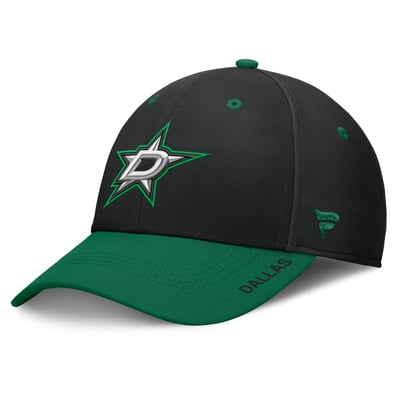 Men's Dallas Stars Fanatics Black/Green Authentic Pro Rink Stretch Hat
