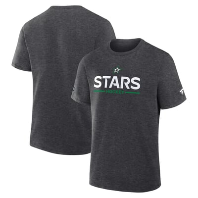 Men's Dallas Stars Fanatics Charcoal Authentic Pro Primary T-Shirt