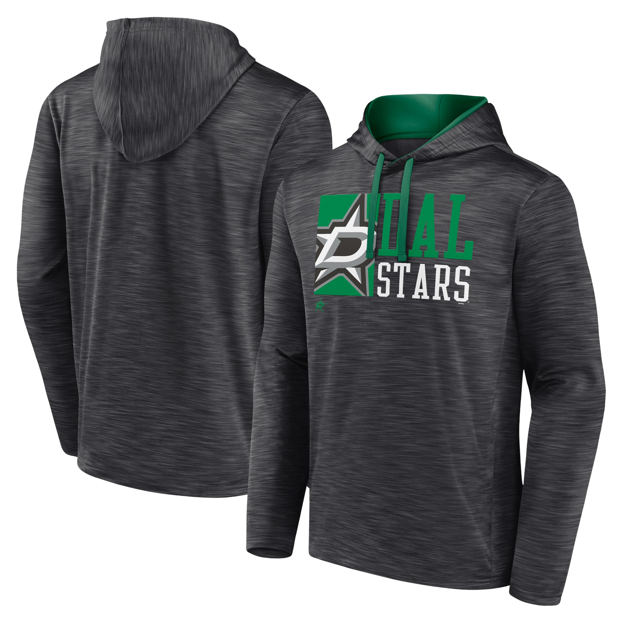 Sweat à capuche Fanatics Charcoal Dallas Stars Never Quit pour hommes