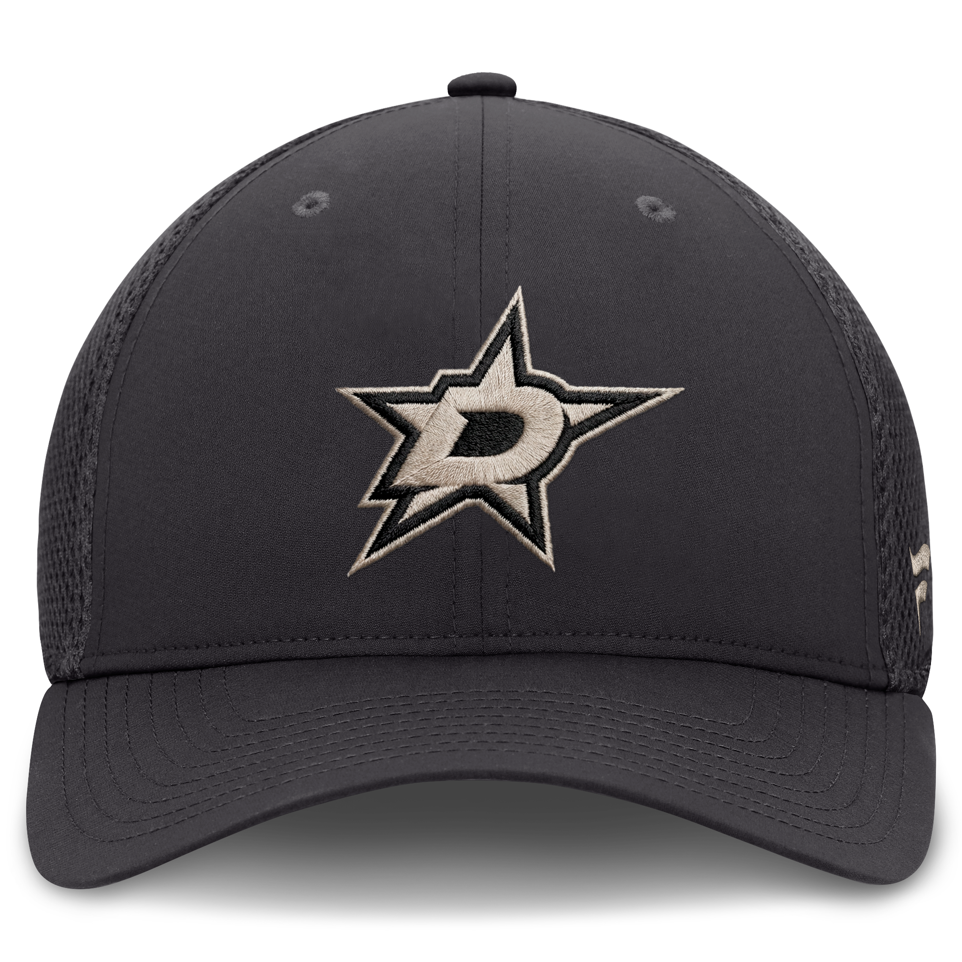 Casquette extensible Fanatics Charcoal Dallas Stars Road Meshback pour homme