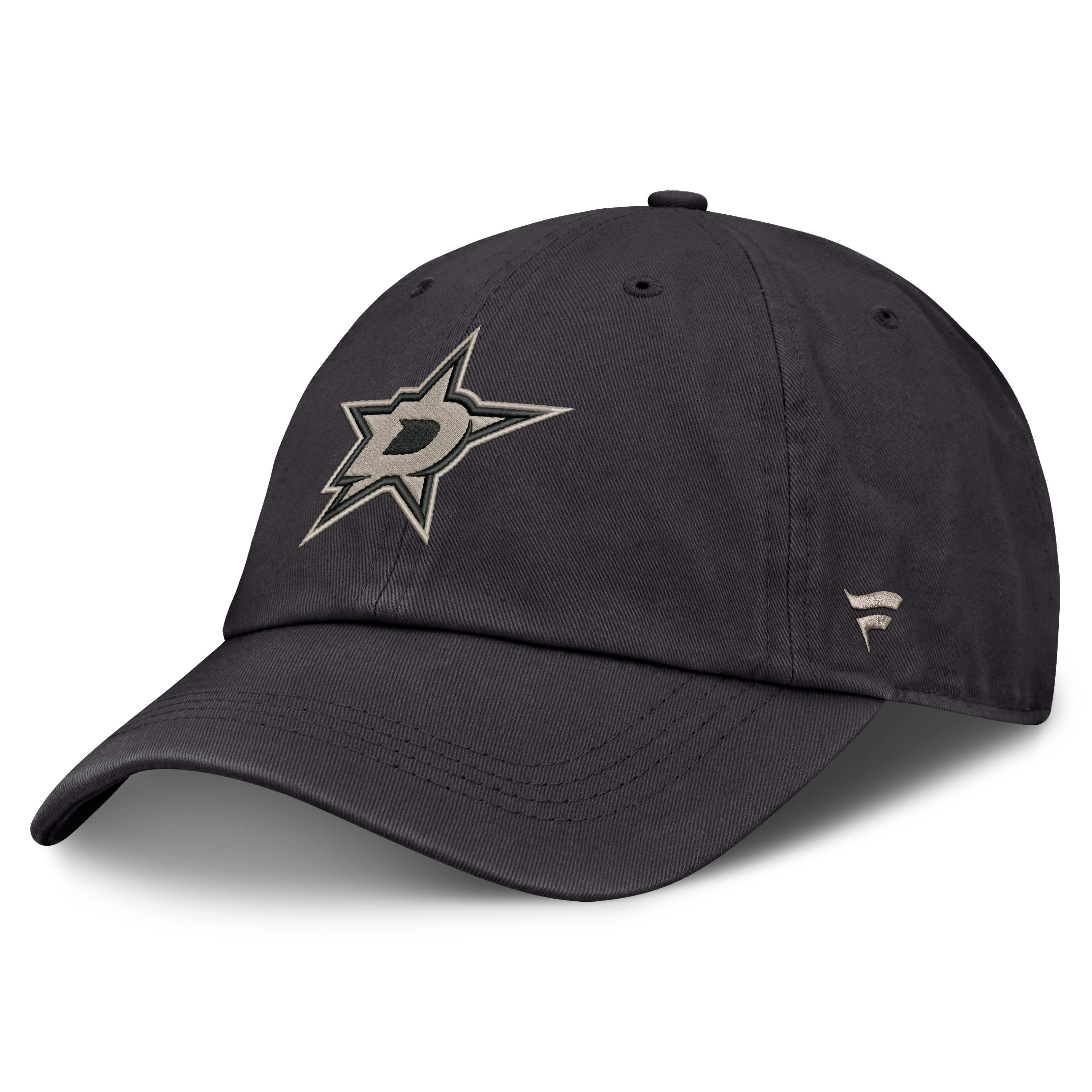 Casquette ajustable Fanatics Charcoal Dallas Stars Road Phantom Washed pour homme