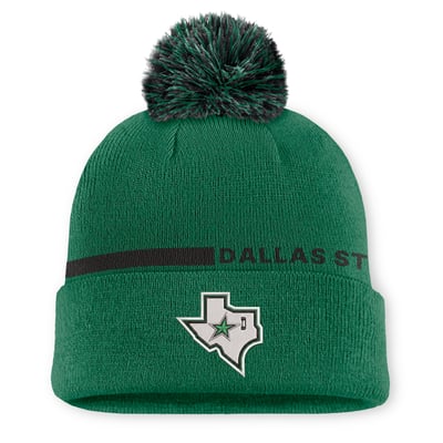 Men's Dallas Stars Fanatics Green Authentic Pro Alternate Cuffed Knit Hat with Pom