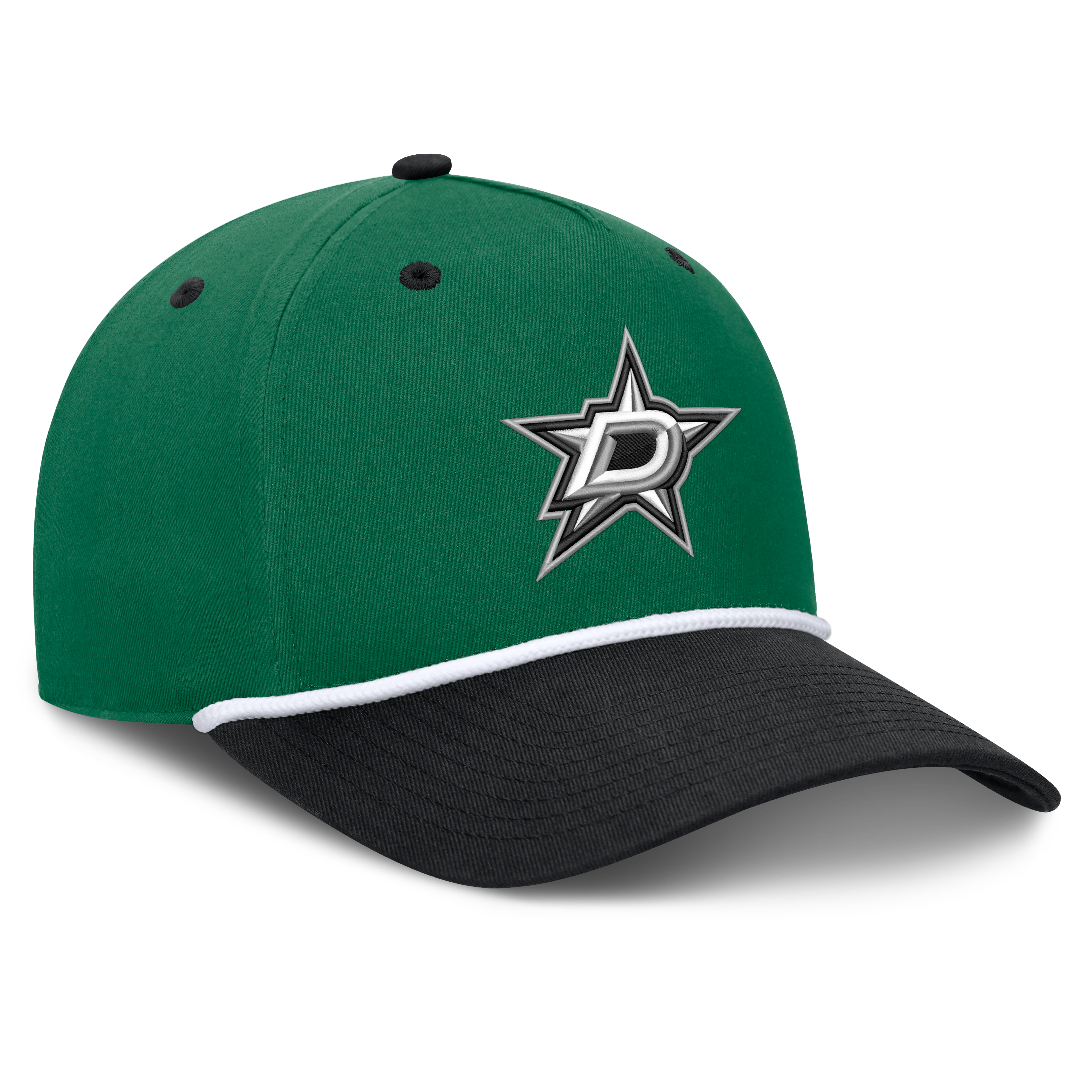 Men's Fanatics Green/Black Dallas Stars Fundamental Power Play A-Frame Adjustable Hat