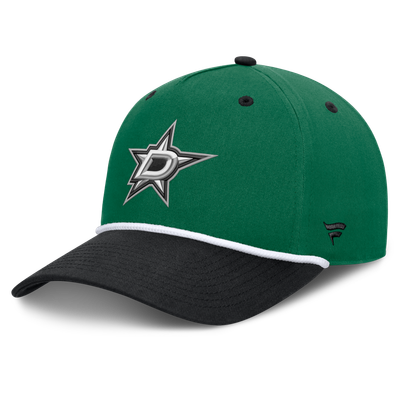 Dallas Stars Fanatics Fundamental Power Play A-Frame Adjustable Hat - Green/Black