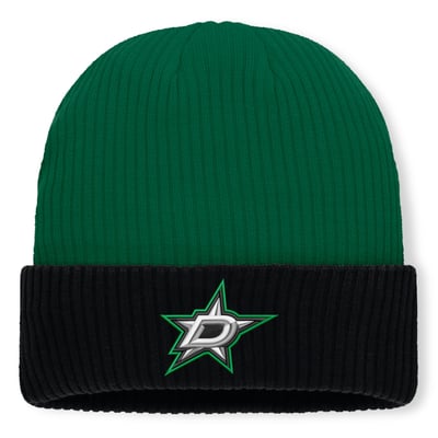 Dallas Stars Fanatics Authentic Pro Rink Cuffed Knit Hat - Kelly Green