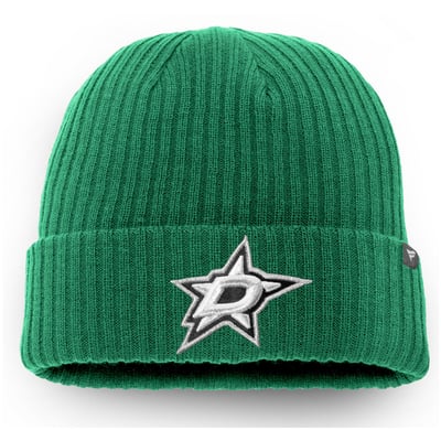 Dallas Stars Fanatics Core Primary Logo Cuffed Knit Hat - Kelly Green