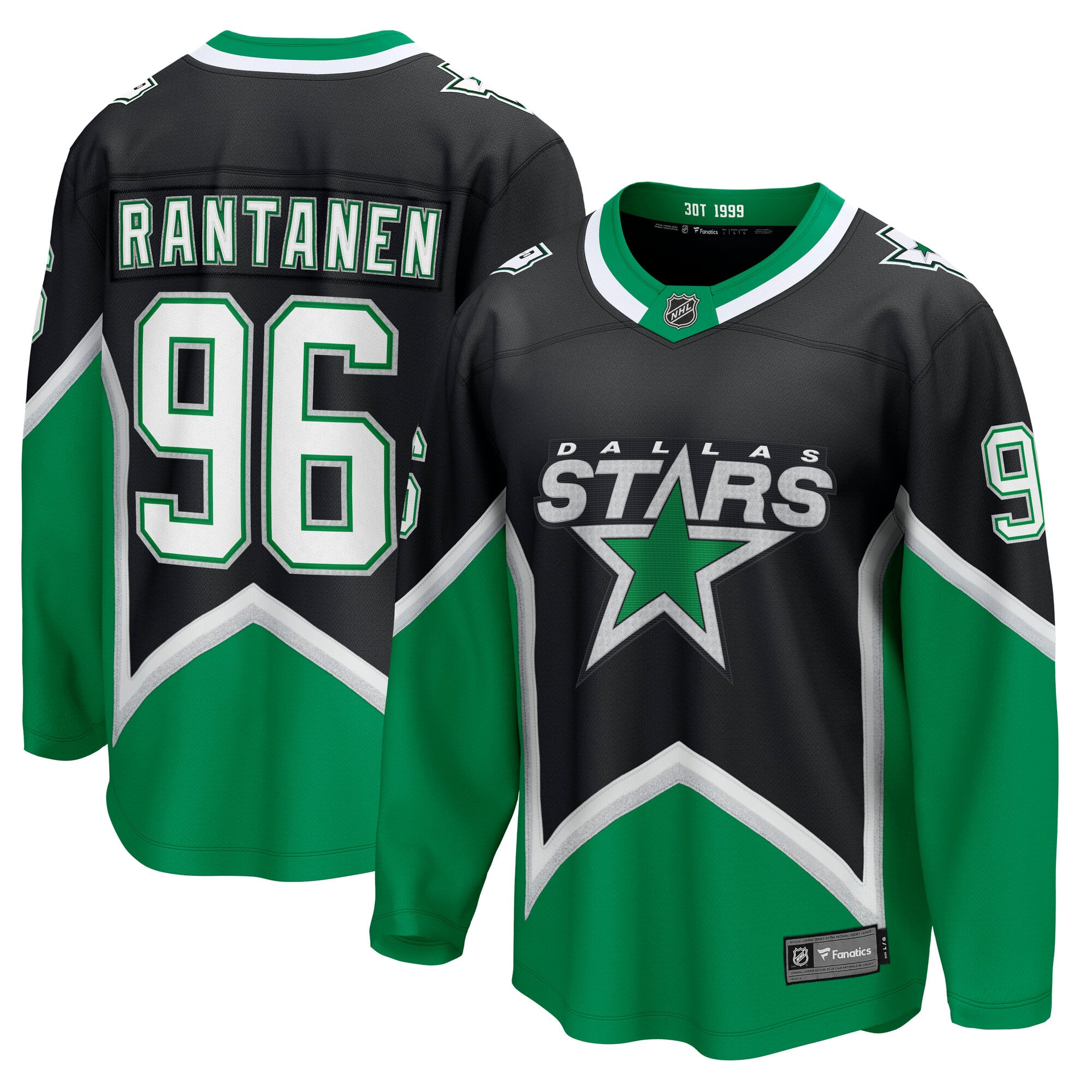 Men's Fanatics Mikko Rantanen Black Dallas Stars Alternate Breakaway Jersey