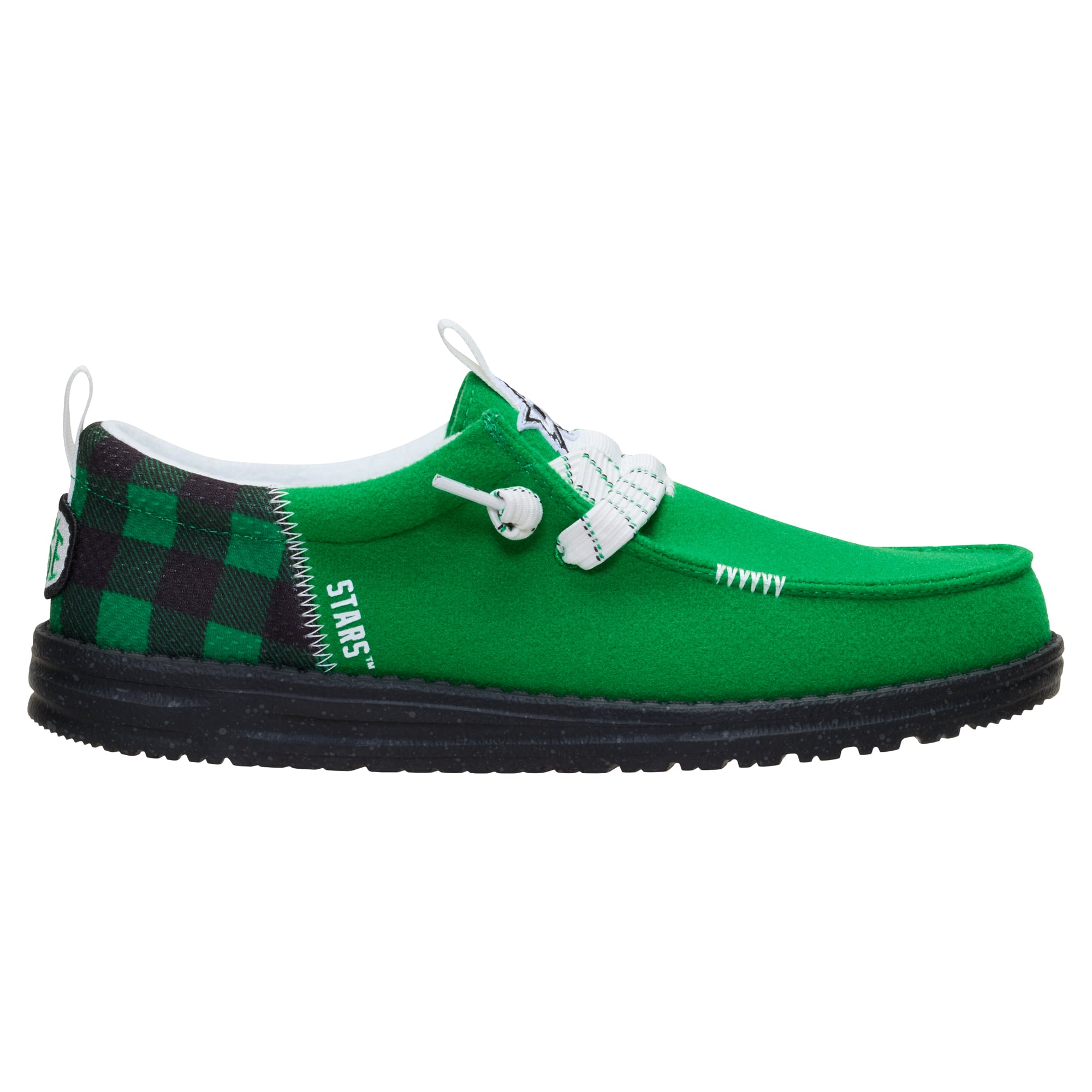 Chaussures décontractées à enfiler pour hommes Hey Dude Kelly Green Dallas Stars Wally Funk